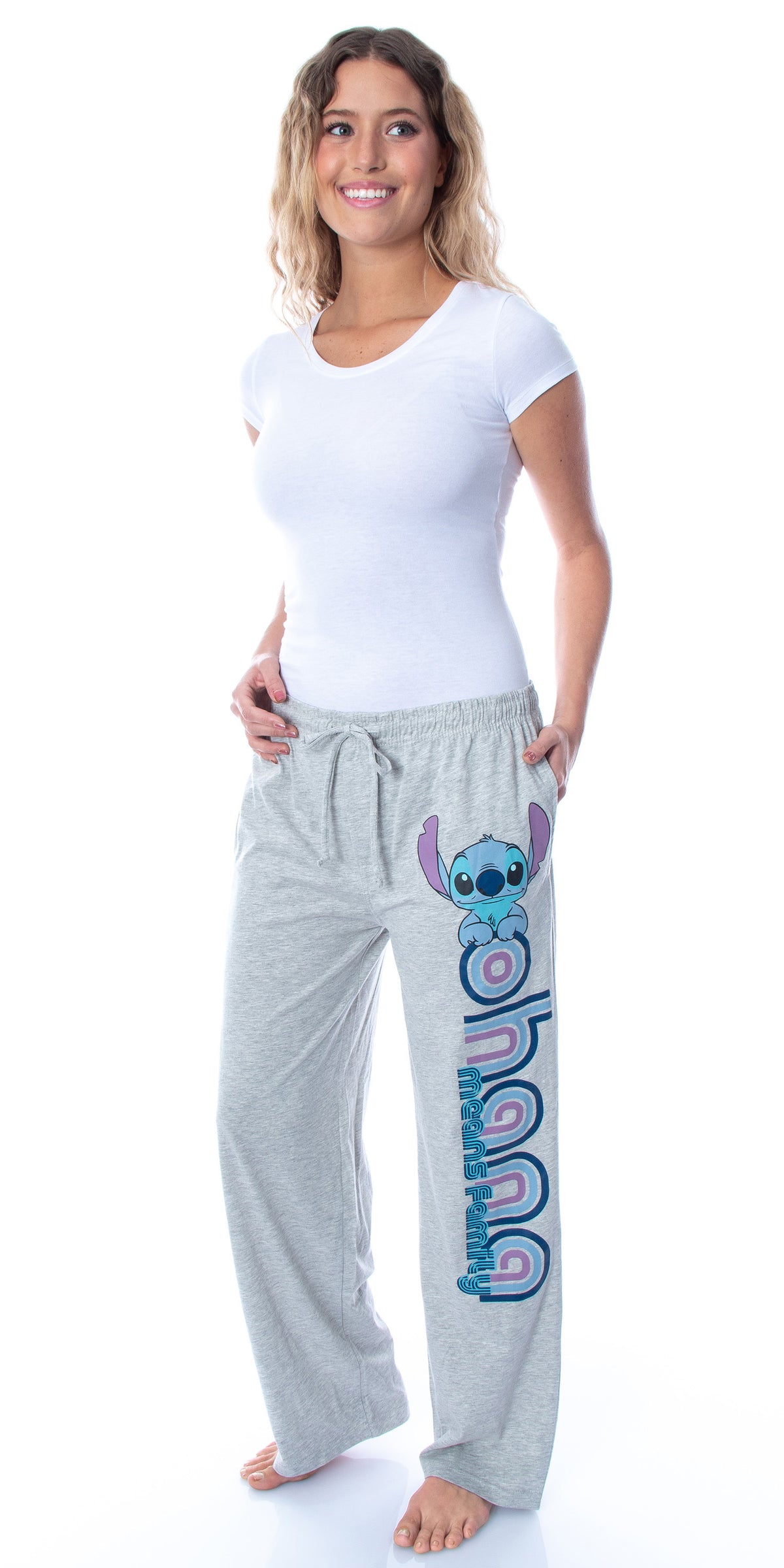 Disney Women's Lilo & Stitch Ohana Soft Touch Cotton Pajama Pants