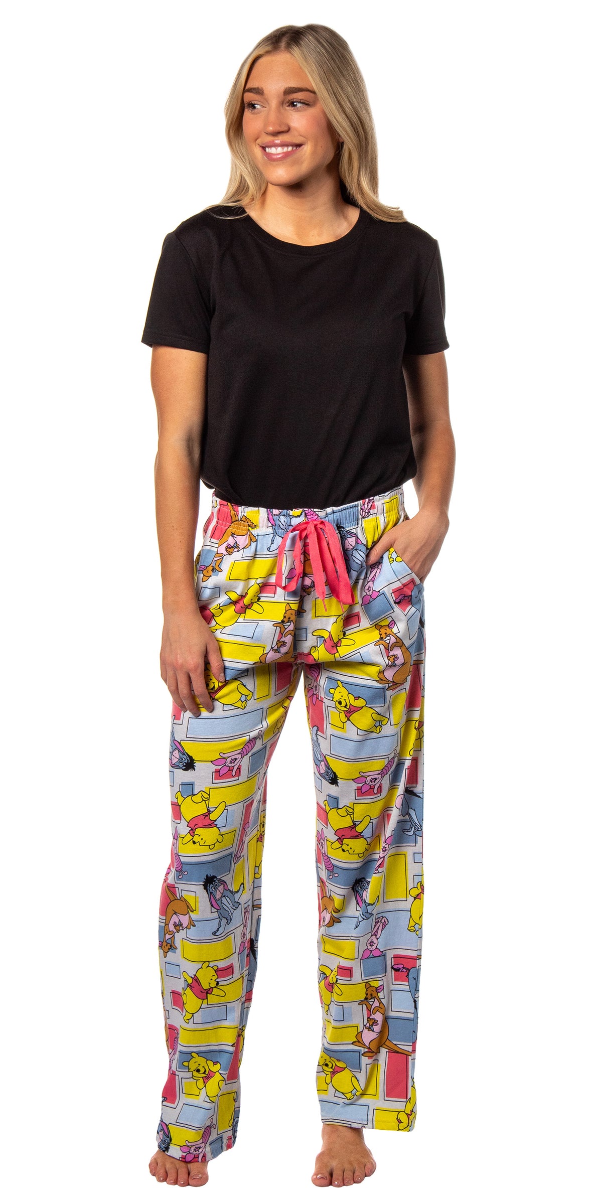 Disney Winnie The Pooh and Friends Tigger Eeyore Piglet Adult Pajama Pants