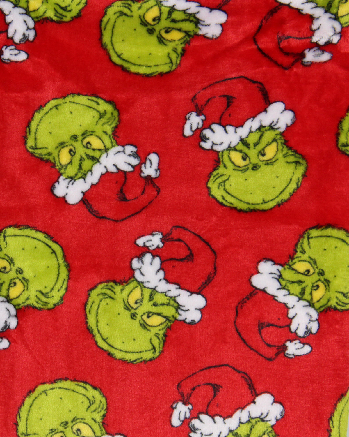 Dr. Seuss Men's GRINCH Santa Claus Super Minky Fleece Lounge Pajama Pants