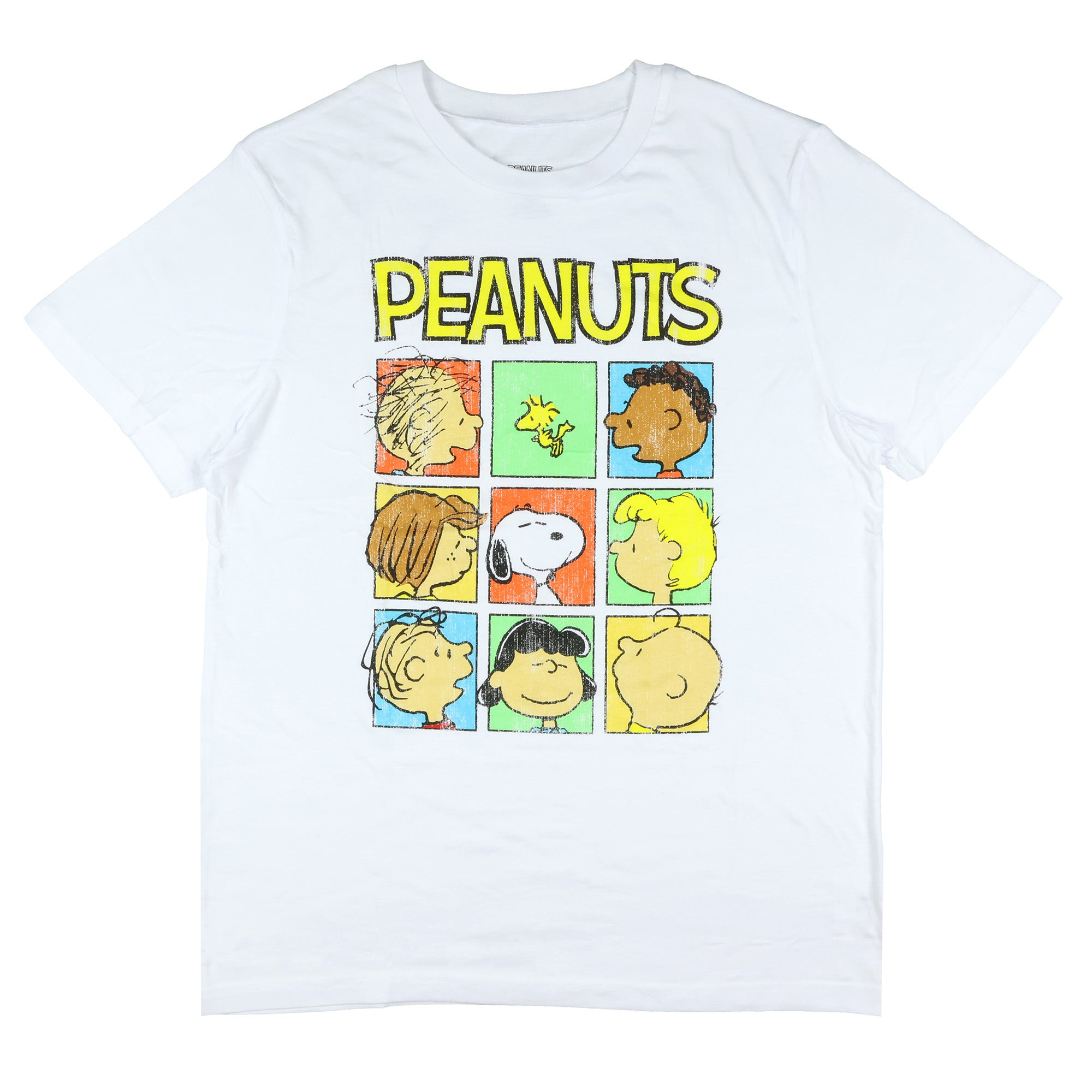 Peanuts T-Shirt Men's Boxed Character Grid Design Graphic Print Tee