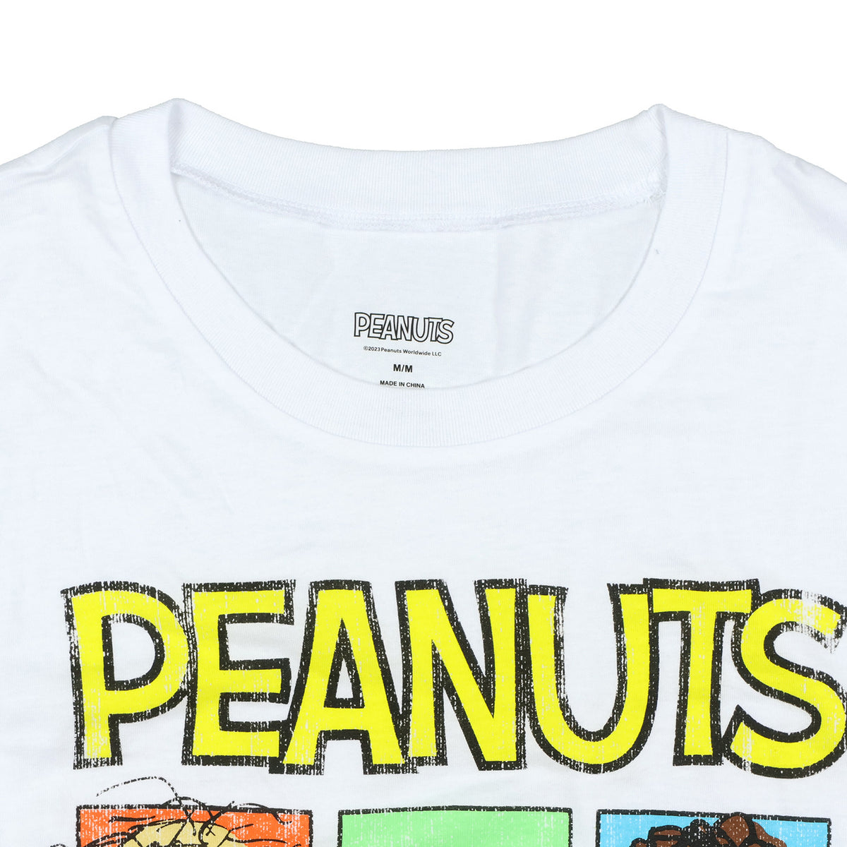 Peanuts T-Shirt Men's Boxed Character Grid Design Graphic Print Tee