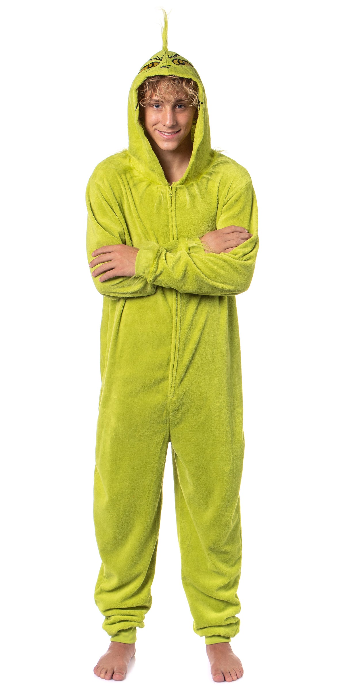 Dr. Seuss How The Grinch Stole Christmas Hooded Pajama Union Suit