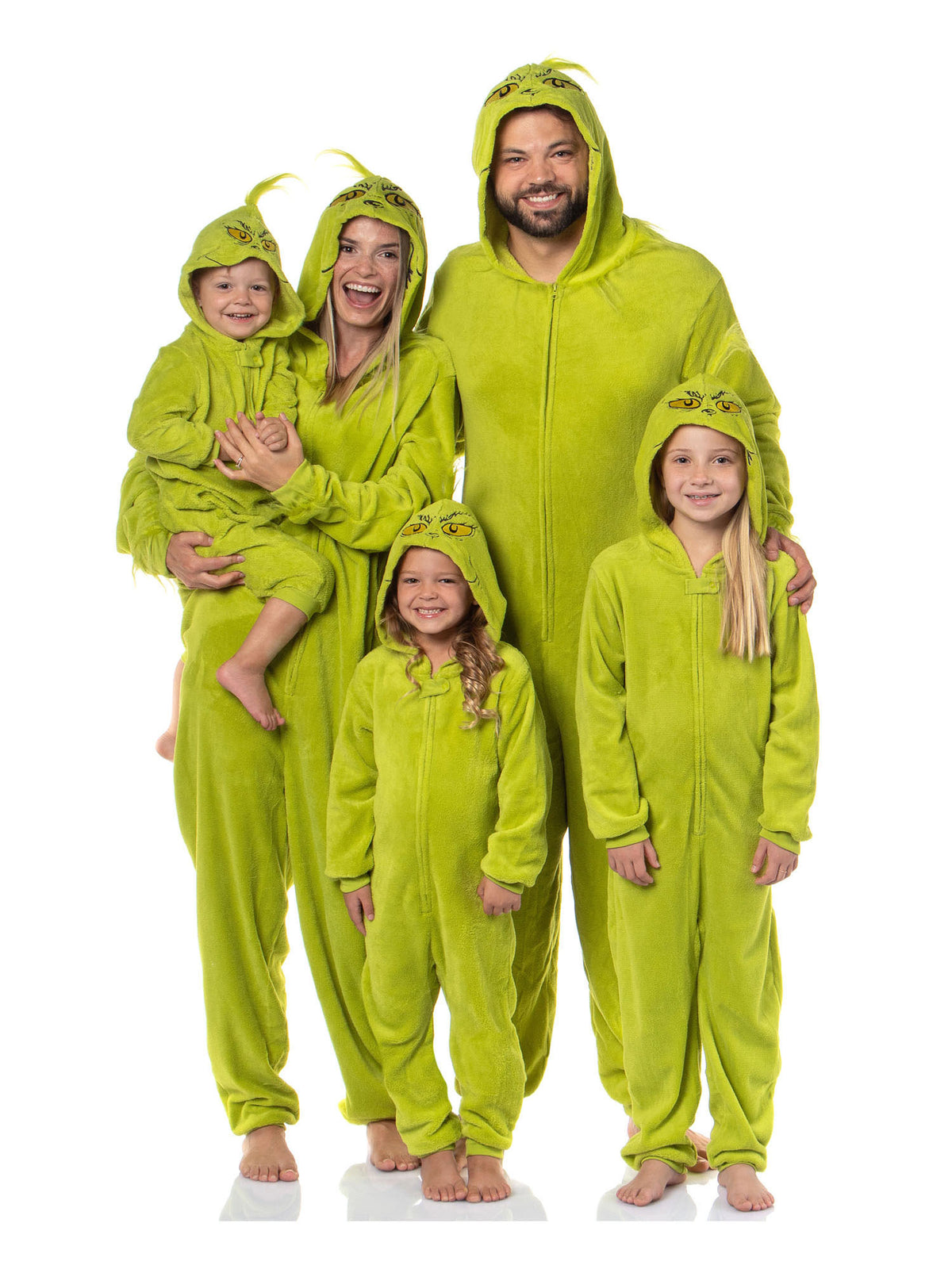 Dr. Seuss How The Grinch Stole Christmas Hooded Pajama Union Suit