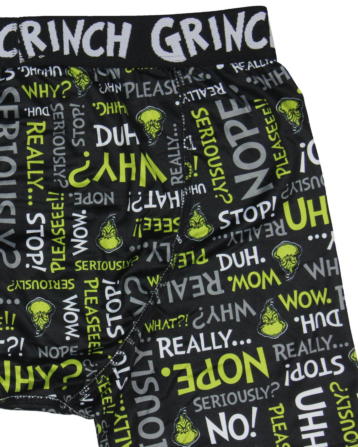 How the Grinch Stole Christmas Men's All-Over Grinch Quotes Boxer Briefs