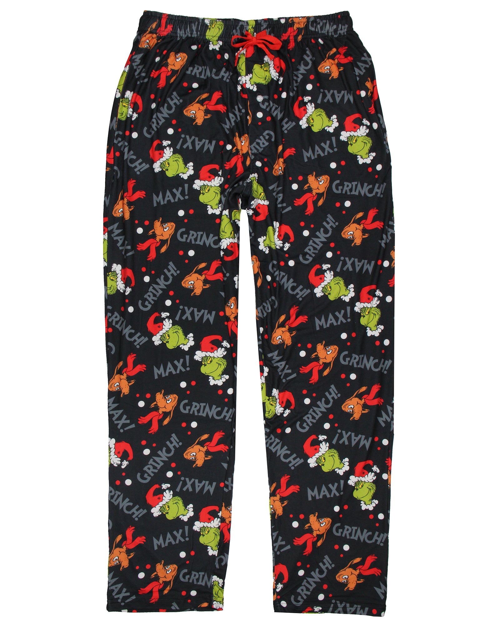 Dr. Seuss The Grinch Men's AOP Grinch and Max Lounge Sleep Pajama Pants