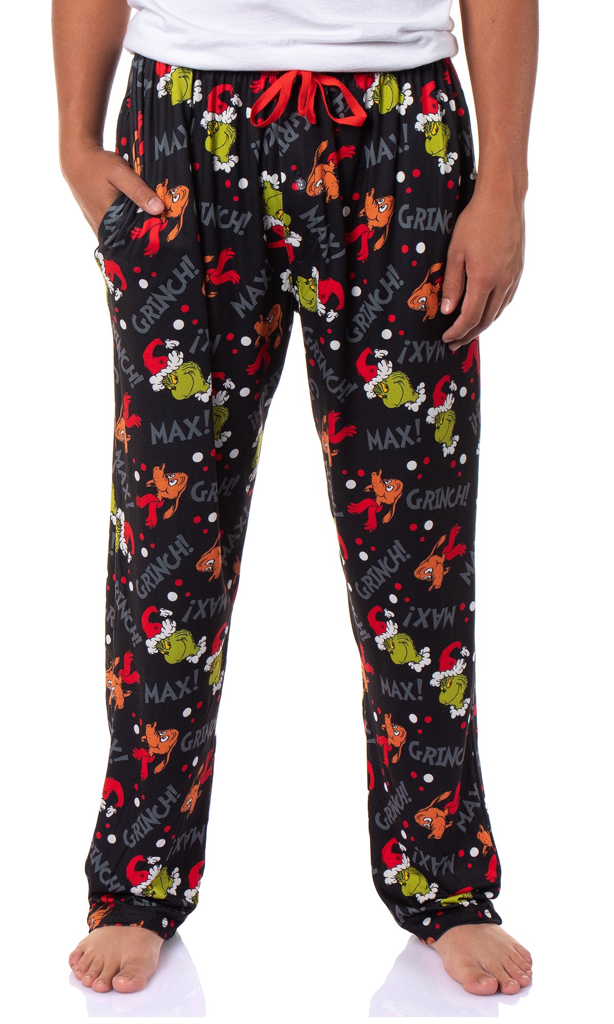 Dr. Seuss The Grinch Men's AOP Grinch and Max Lounge Sleep Pajama Pants