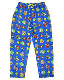 Nintendo Men's Super Mario Luigi Peach Yoshi AOP Soft Sleep Pajama Pants