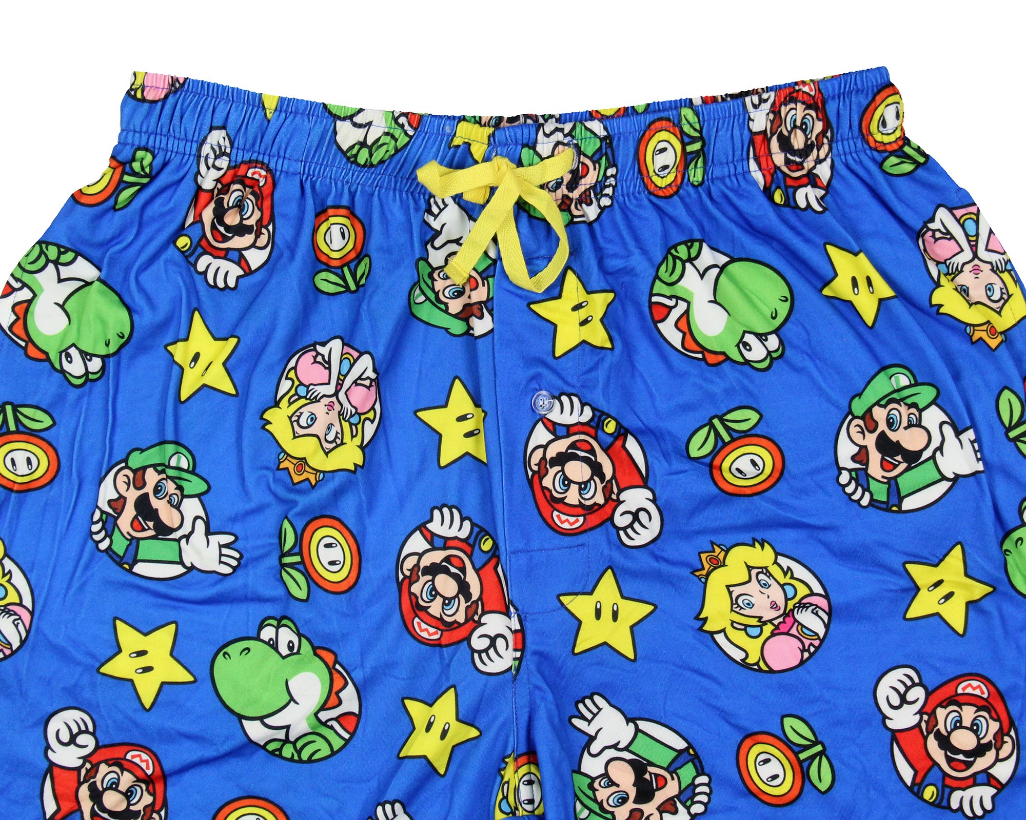 Nintendo Men's Super Mario Luigi Peach Yoshi AOP Soft Sleep Pajama Pants