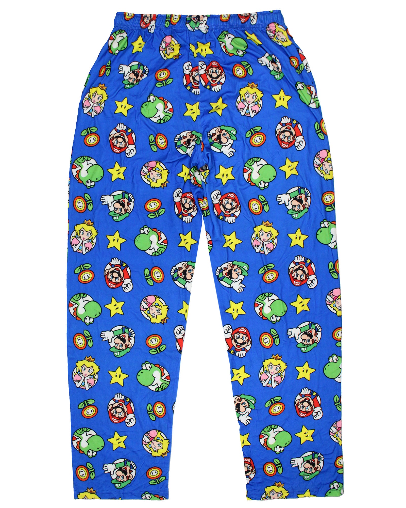 Nintendo Men's Super Mario Luigi Peach Yoshi AOP Soft Sleep Pajama Pants