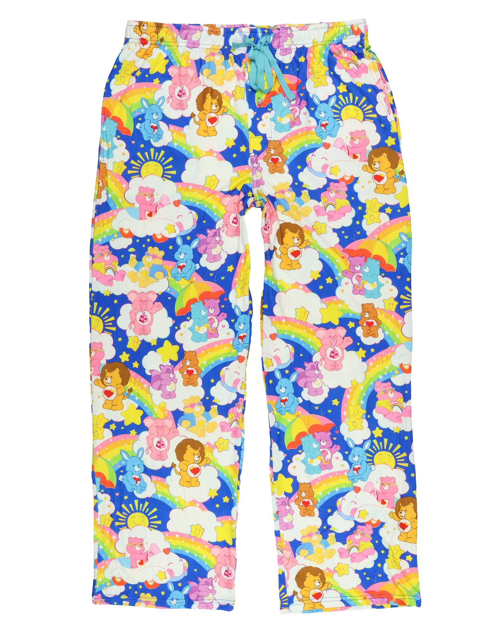 Care Bears Pajama Pants Rainbow Cheer Swift Heart Rabbit Wish Share PJs
