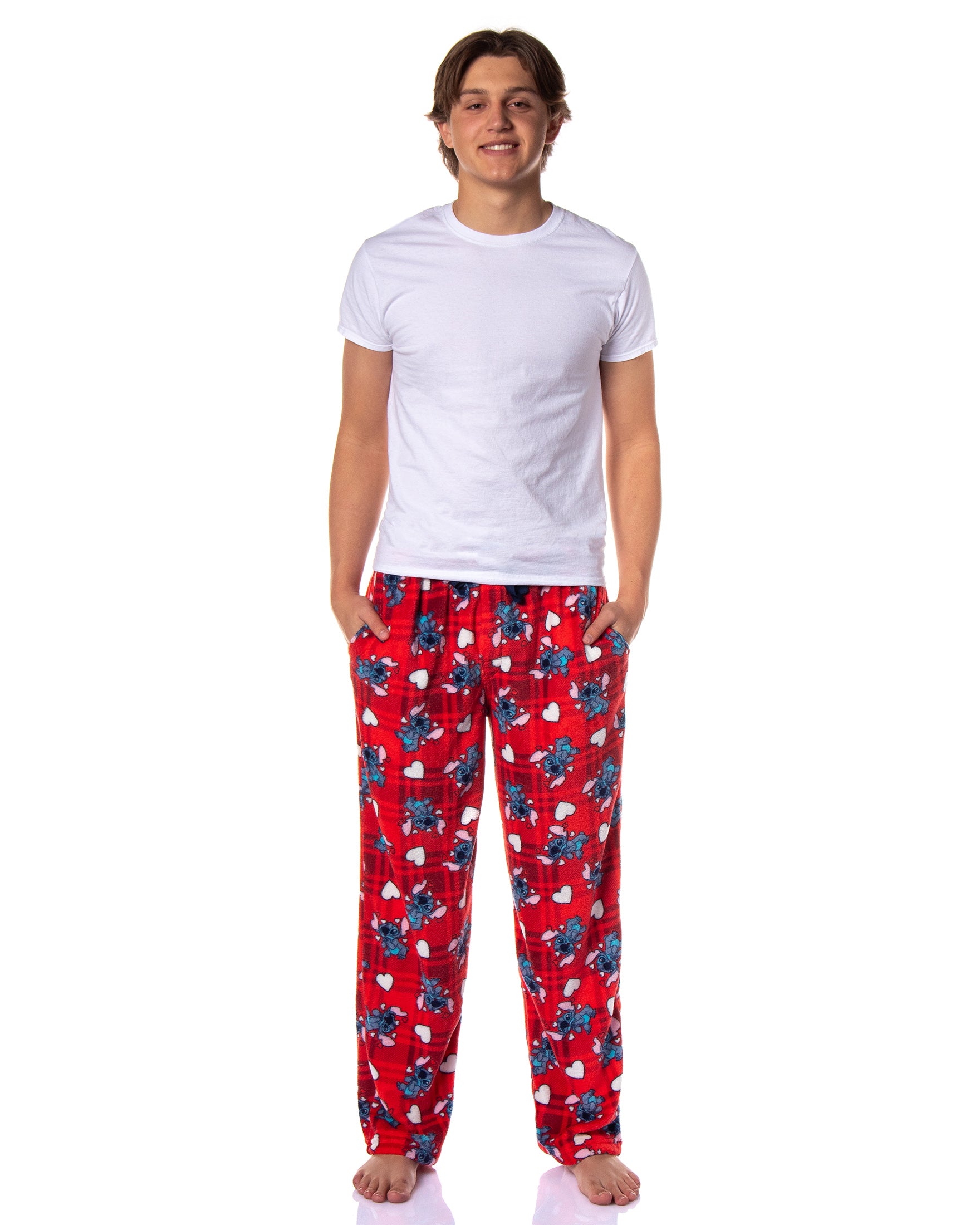 Disney Lilo & Stitch Adult Stitch Lovestruck Fleece Pajama Sleep Pants