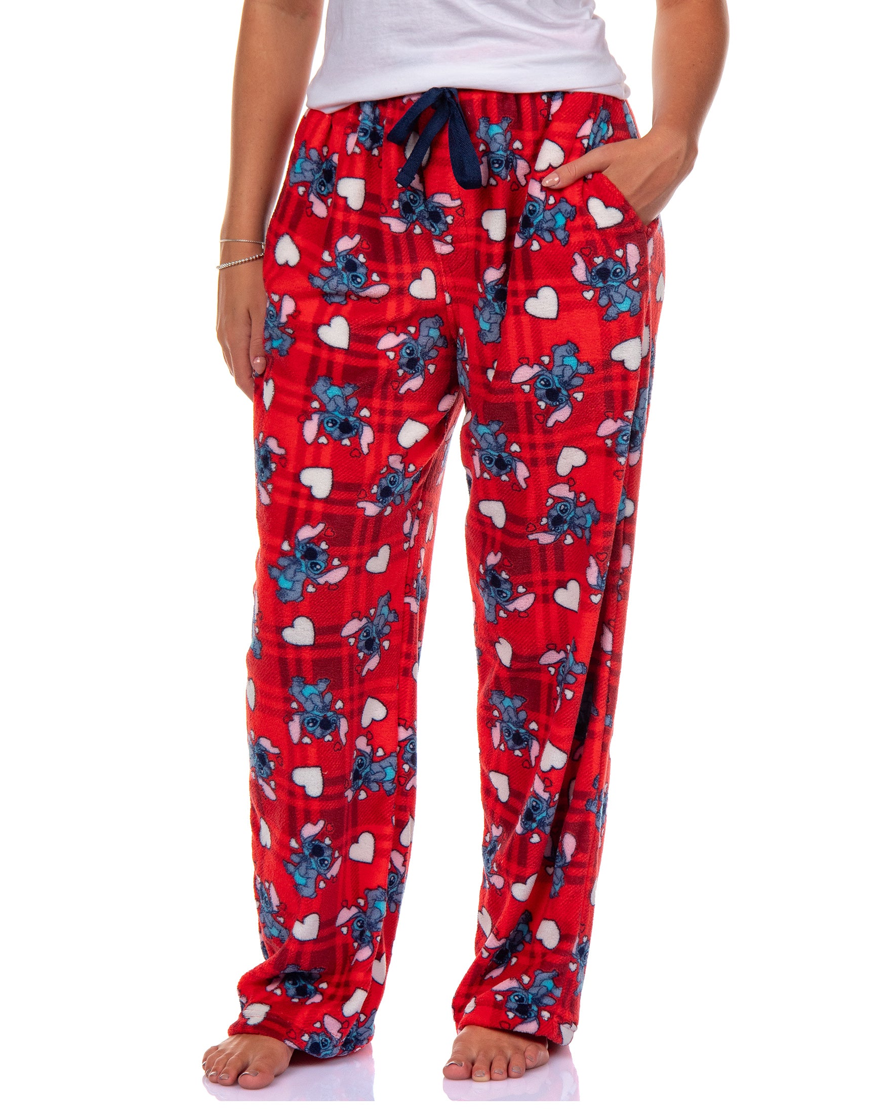 Disney Lilo & Stitch Adult Stitch Lovestruck Fleece Pajama Sleep Pants