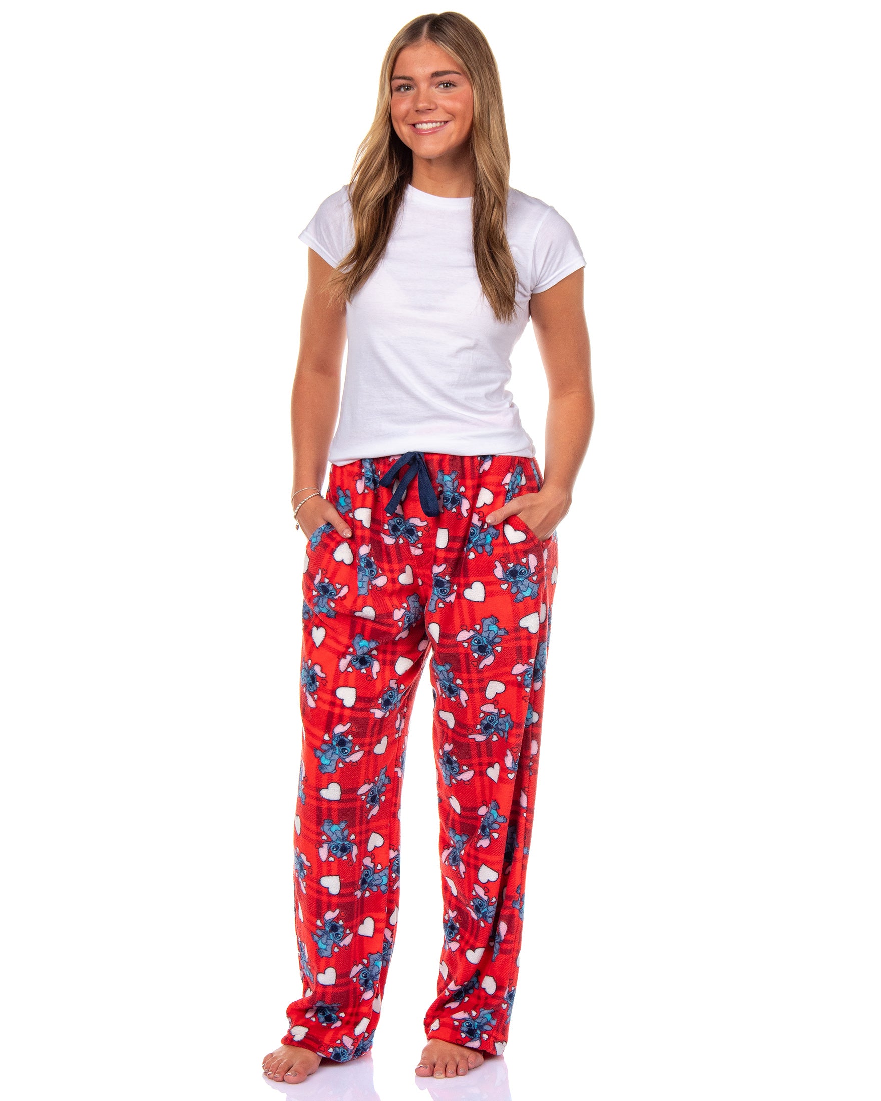 Disney Lilo & Stitch Adult Stitch Lovestruck Fleece Pajama Sleep Pants