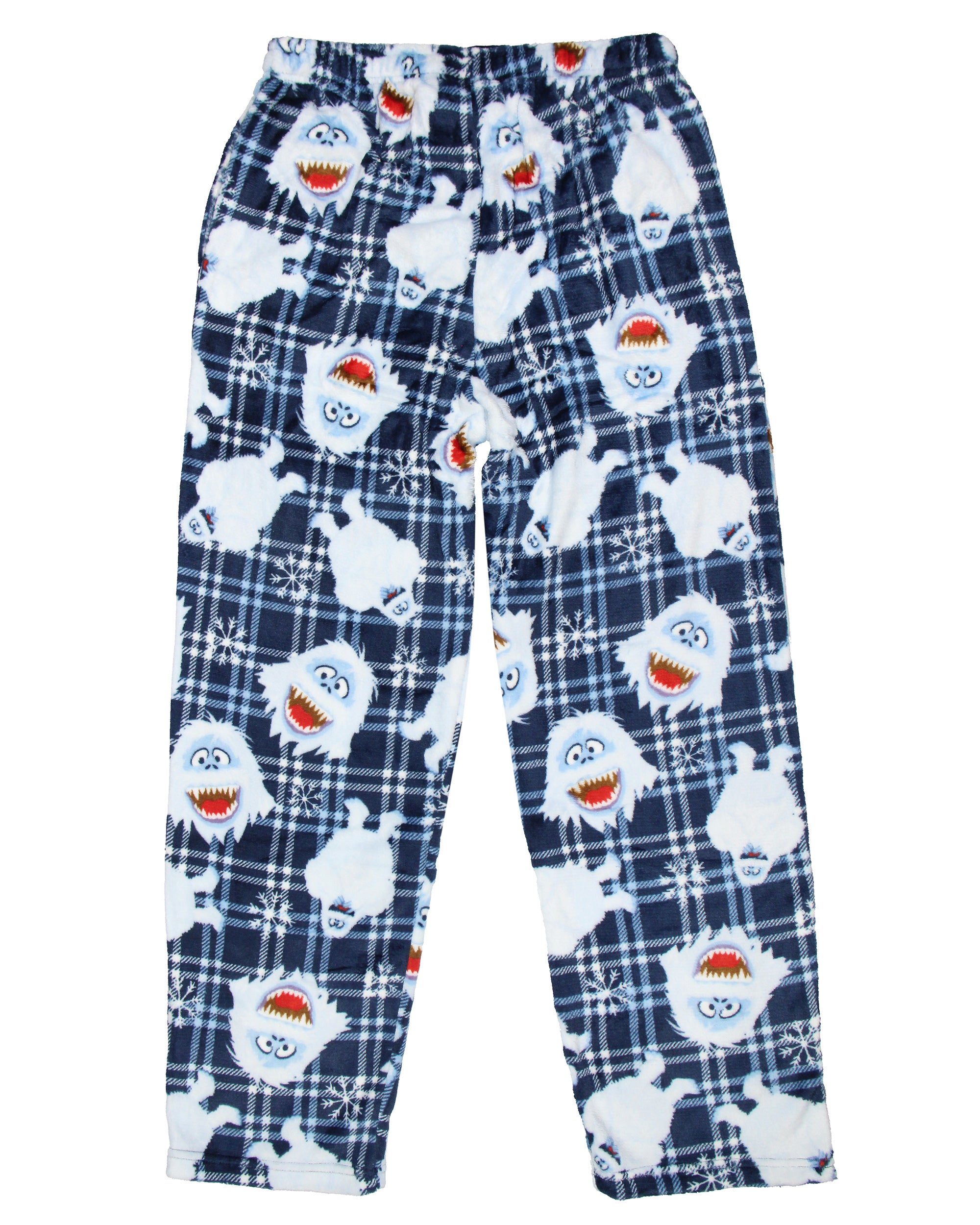Rudolph The Red-Nosed Reindeer Bumble The Abominable Snowman Plush Fleece Men's Pajama Pants with Adjustable Waistband