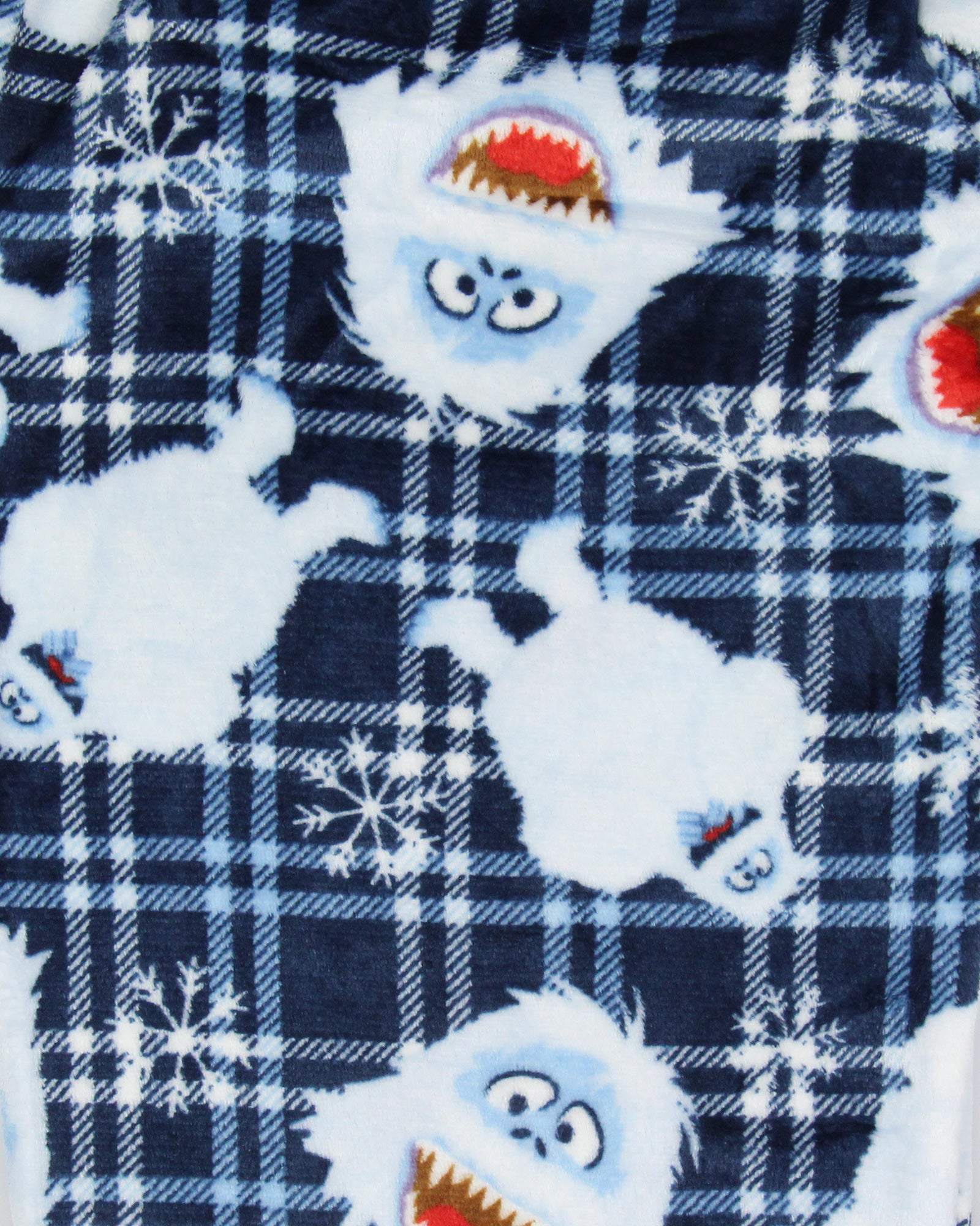 Rudolph The Red-Nosed Reindeer Bumble The Abominable Snowman Plush Fleece Men's Pajama Pants with Adjustable Waistband