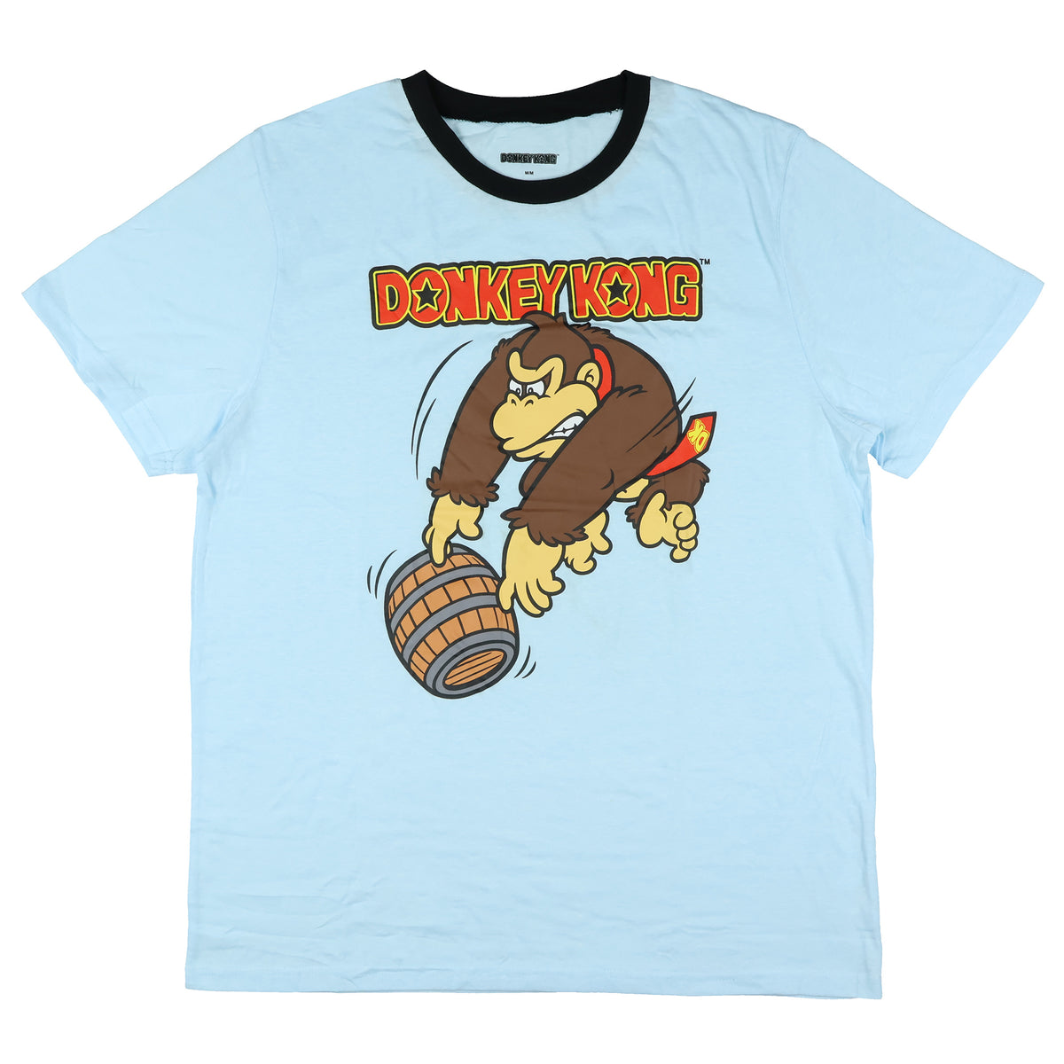 Donkey Kong T-Shirt Men's DK Logo Design Short Sleeve Ringer Tee