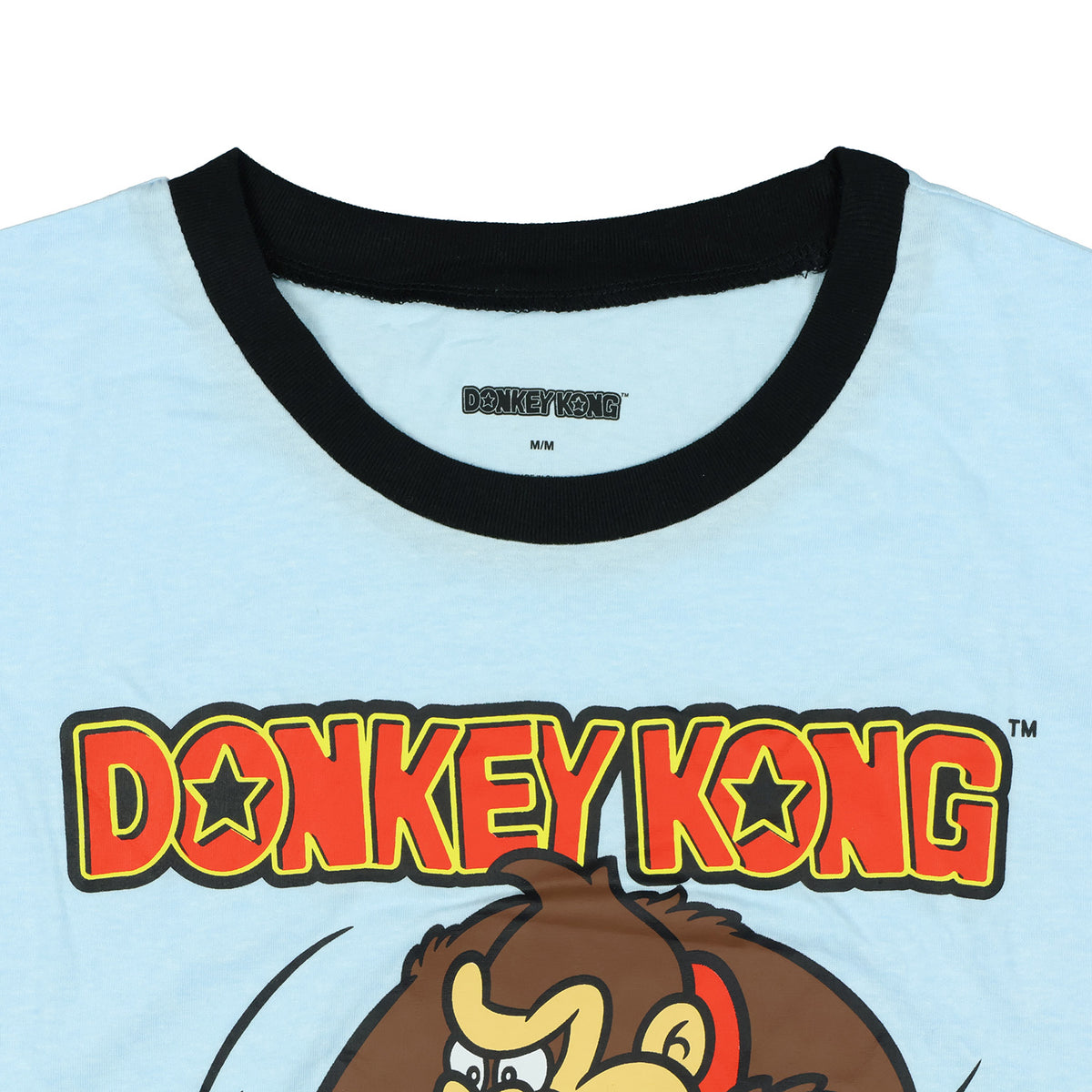 Donkey Kong T-Shirt Men's DK Logo Design Short Sleeve Ringer Tee
