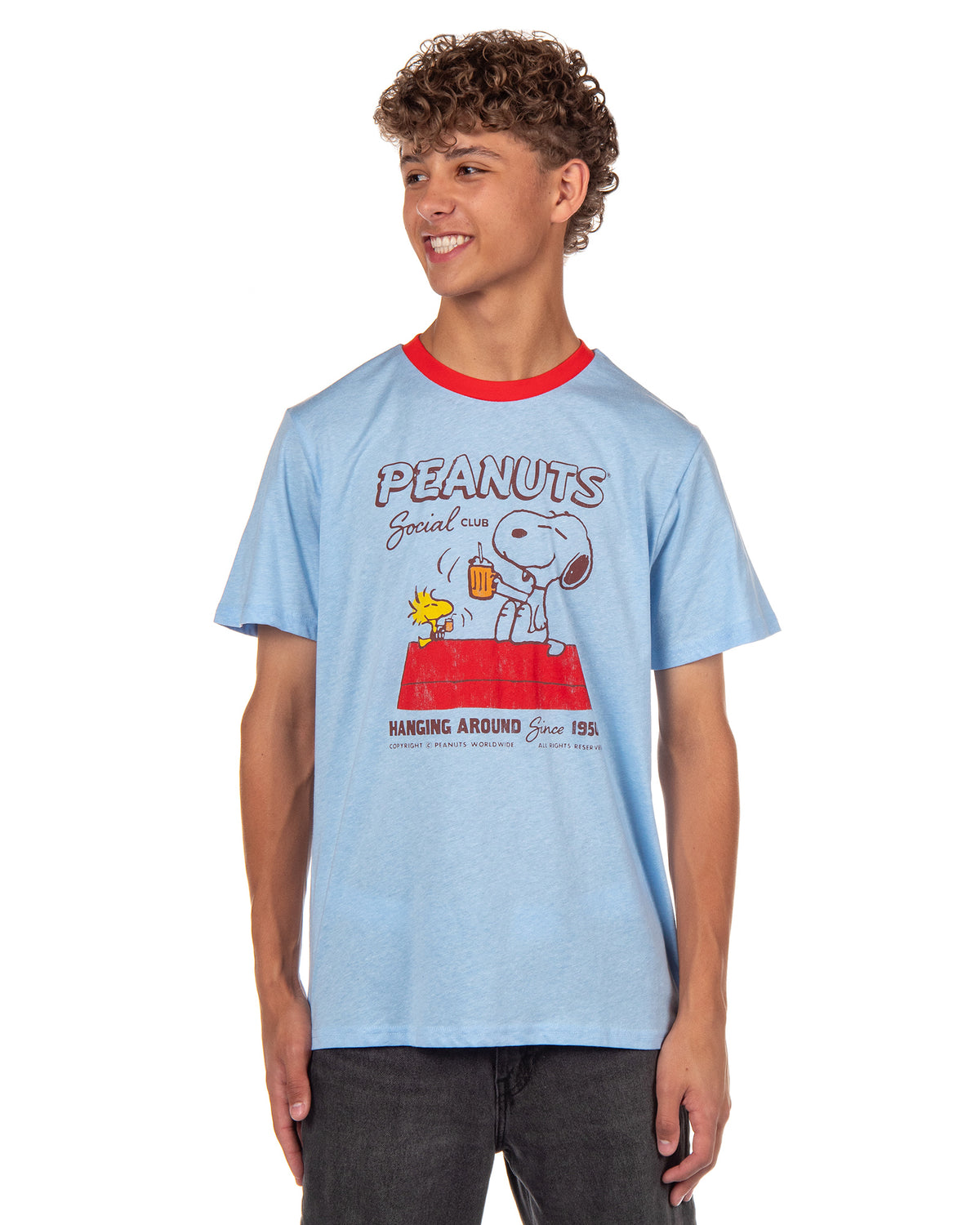 Peanuts Comics T-Shirt Snoopy and Woodstock Social Club Since 1955 Shirt