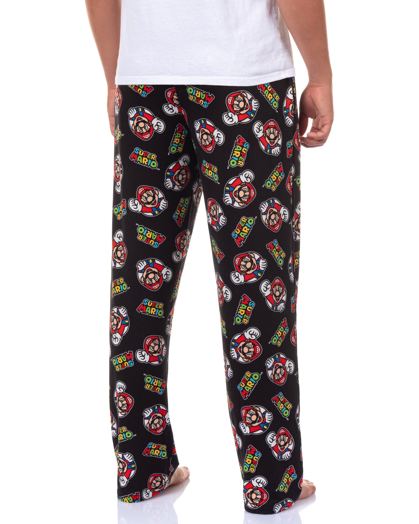 Super Mario Pajamas Men's Mario All Over Print Lounge Pajama Pants