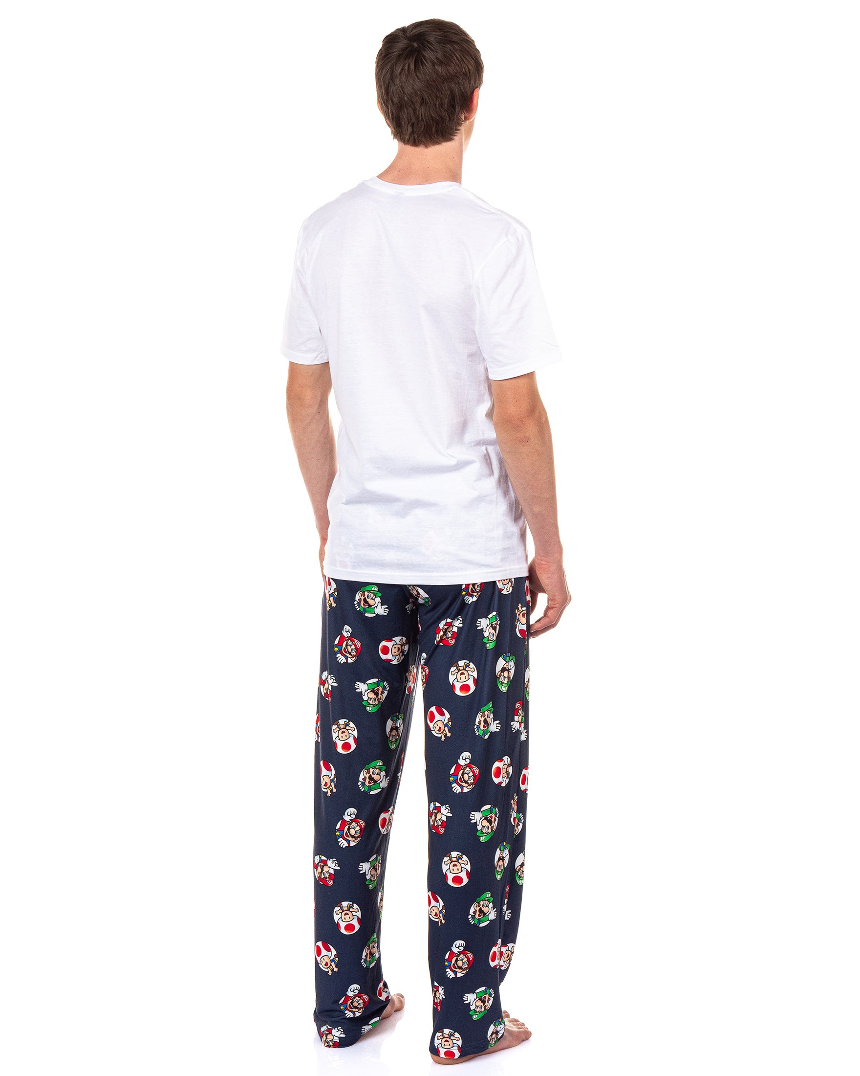 Super Mario Pajama Pants Men's Luigi Toad Porthole Pajamas Lounge Sleepwear