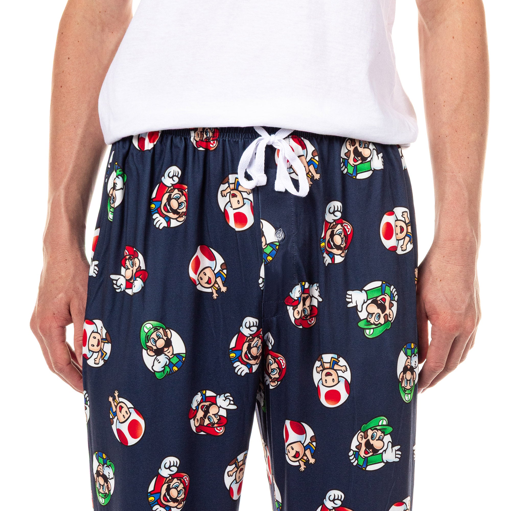 Super Mario Pajama Pants Men's Luigi Toad Porthole Pajamas Lounge Sleepwear
