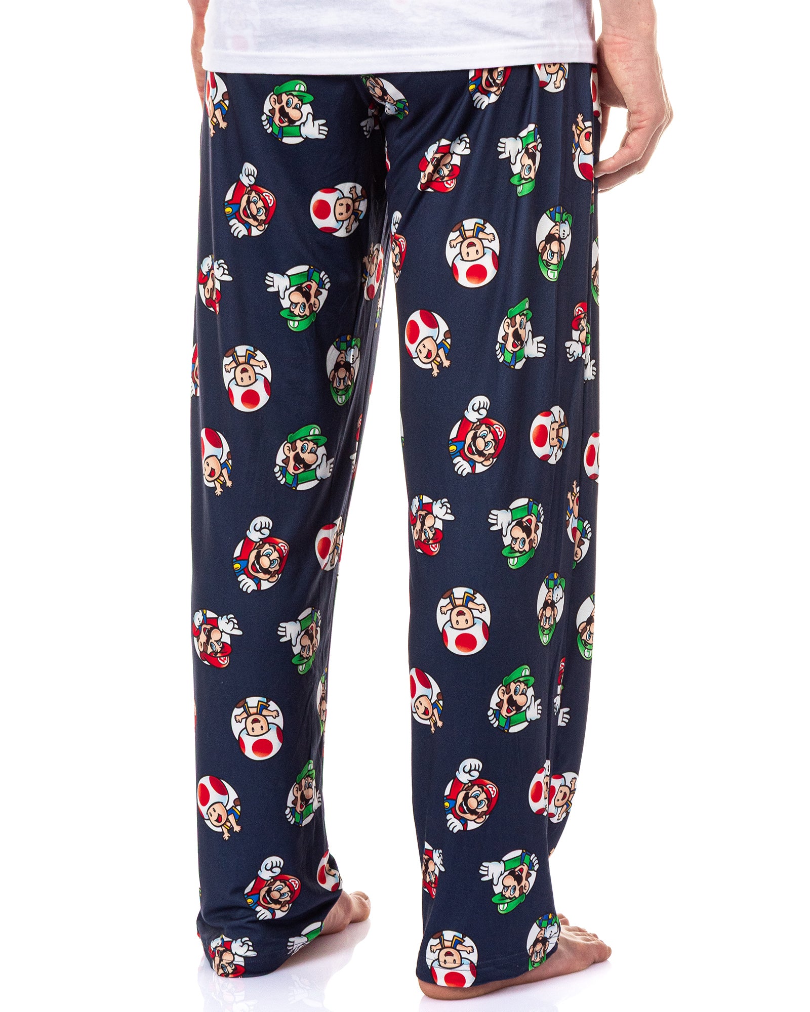 Super Mario Pajama Pants Men's Luigi Toad Porthole Pajamas Lounge Sleepwear