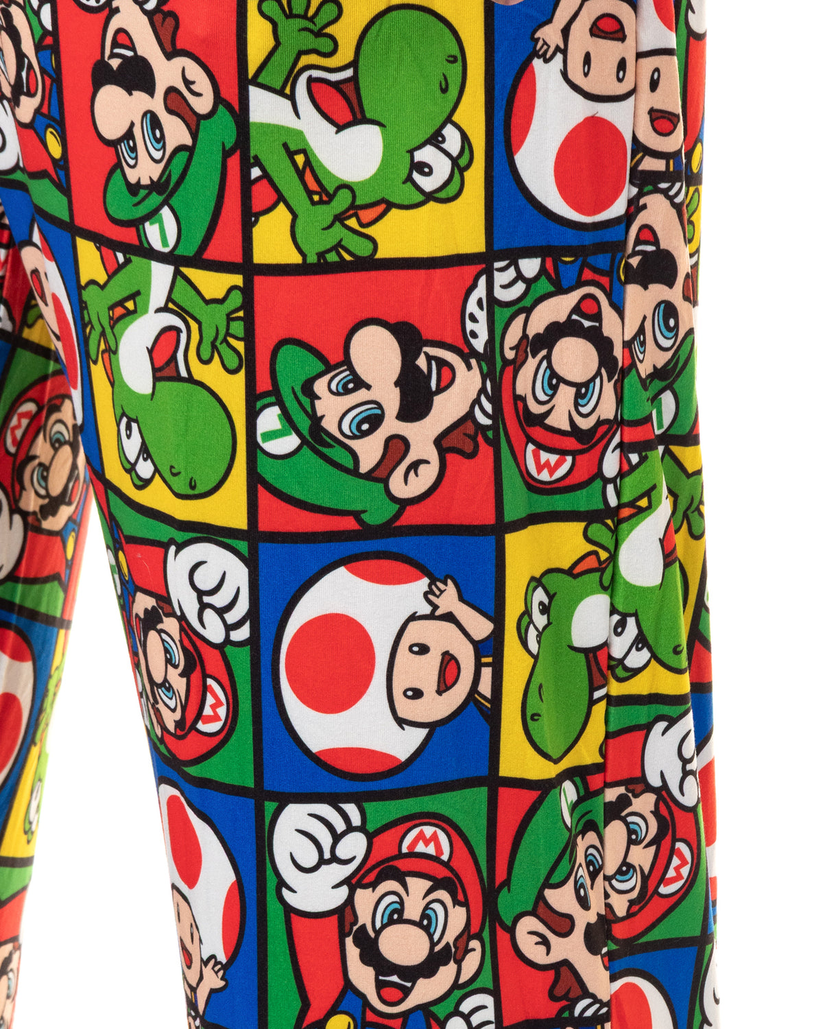 Super Mario Pajamas Men's Character Grid Lounge Pajama Pants