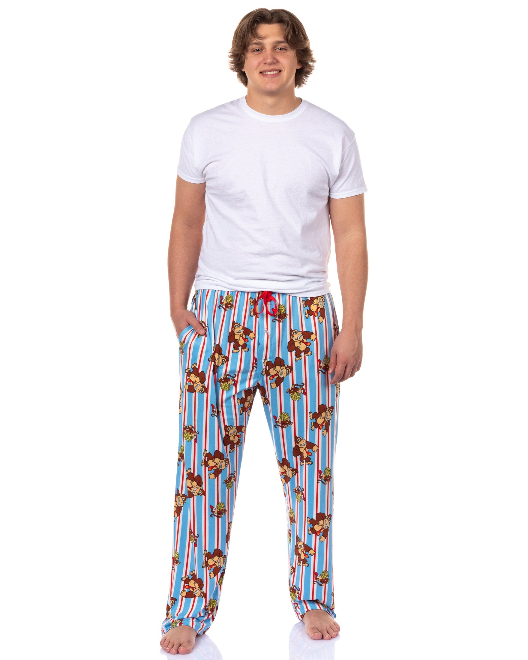 Nintendo Donkey Kong Pajamas Men's Diddy Kong Bananas Lounge Pajama Pants