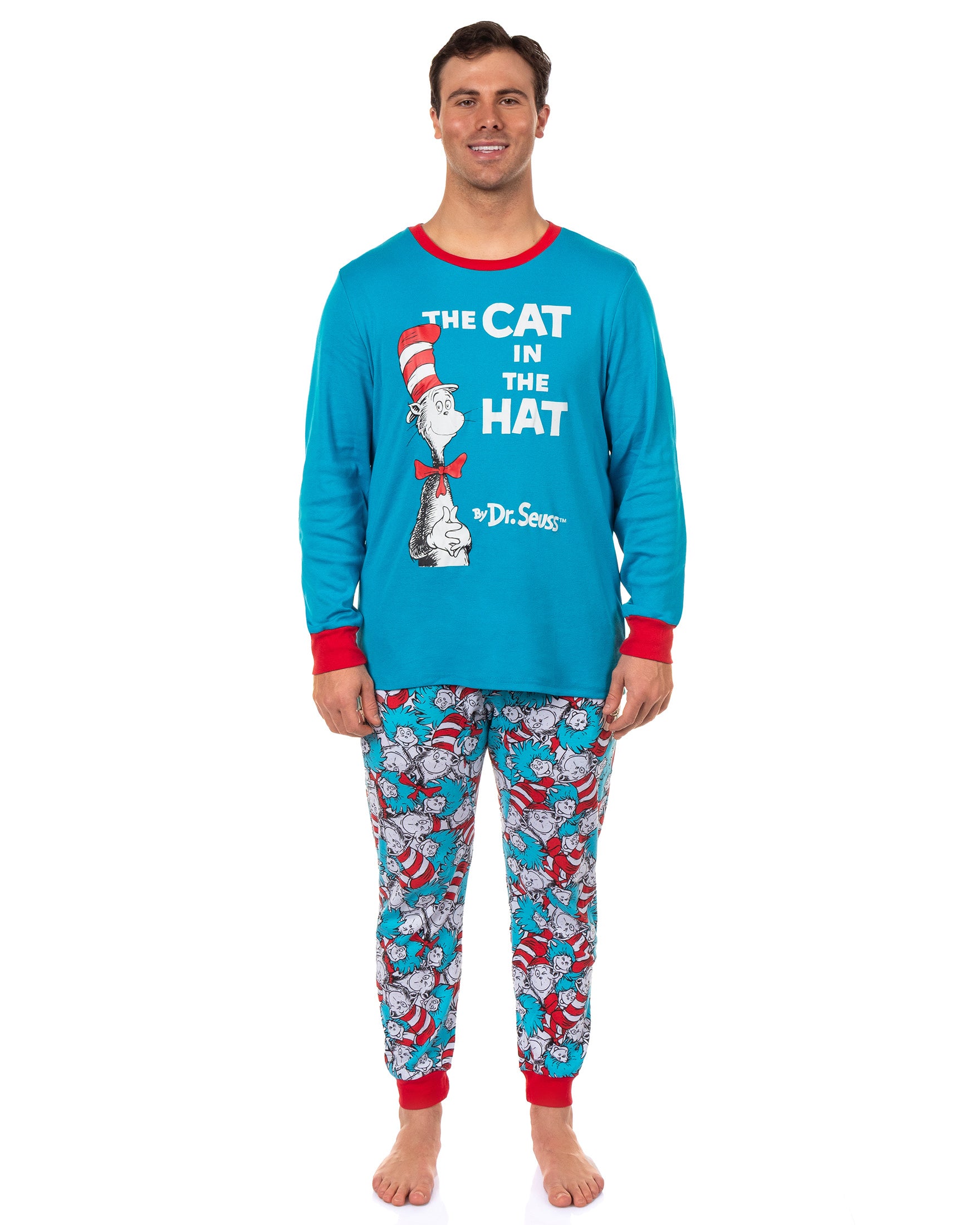 Dr. Seuss Cat In The Hat Book Cover Matching Family Pajama Set