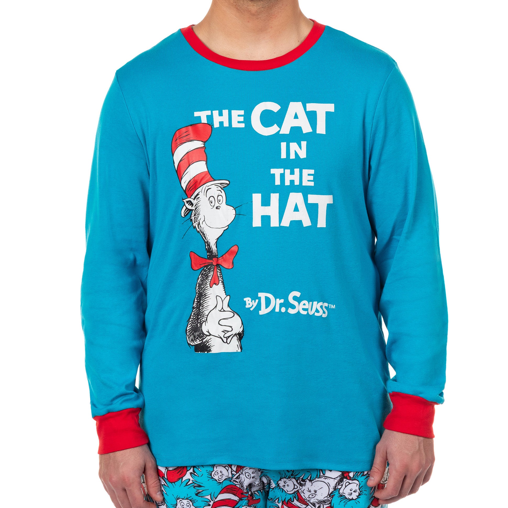 Dr. Seuss Cat In The Hat Book Cover Matching Family Pajama Set