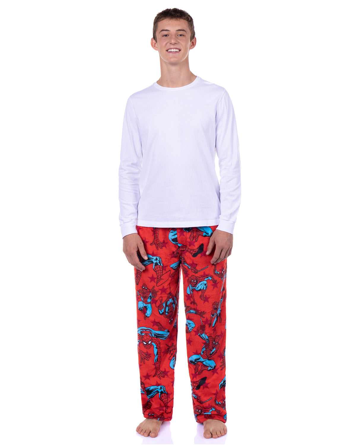 Marvel Spider-Man Pajamas Men's Fleece Multi Pose Lounge Sleep Pants