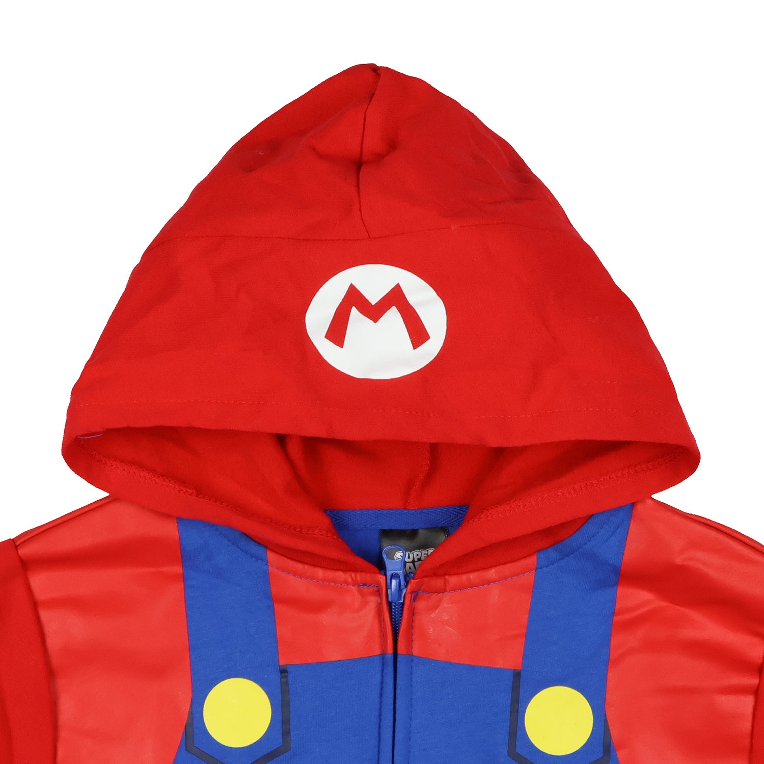 Super Mario Hoodie Boys Nintendo Long Sleeve Zip Up Hooded Sweatshirt (S)