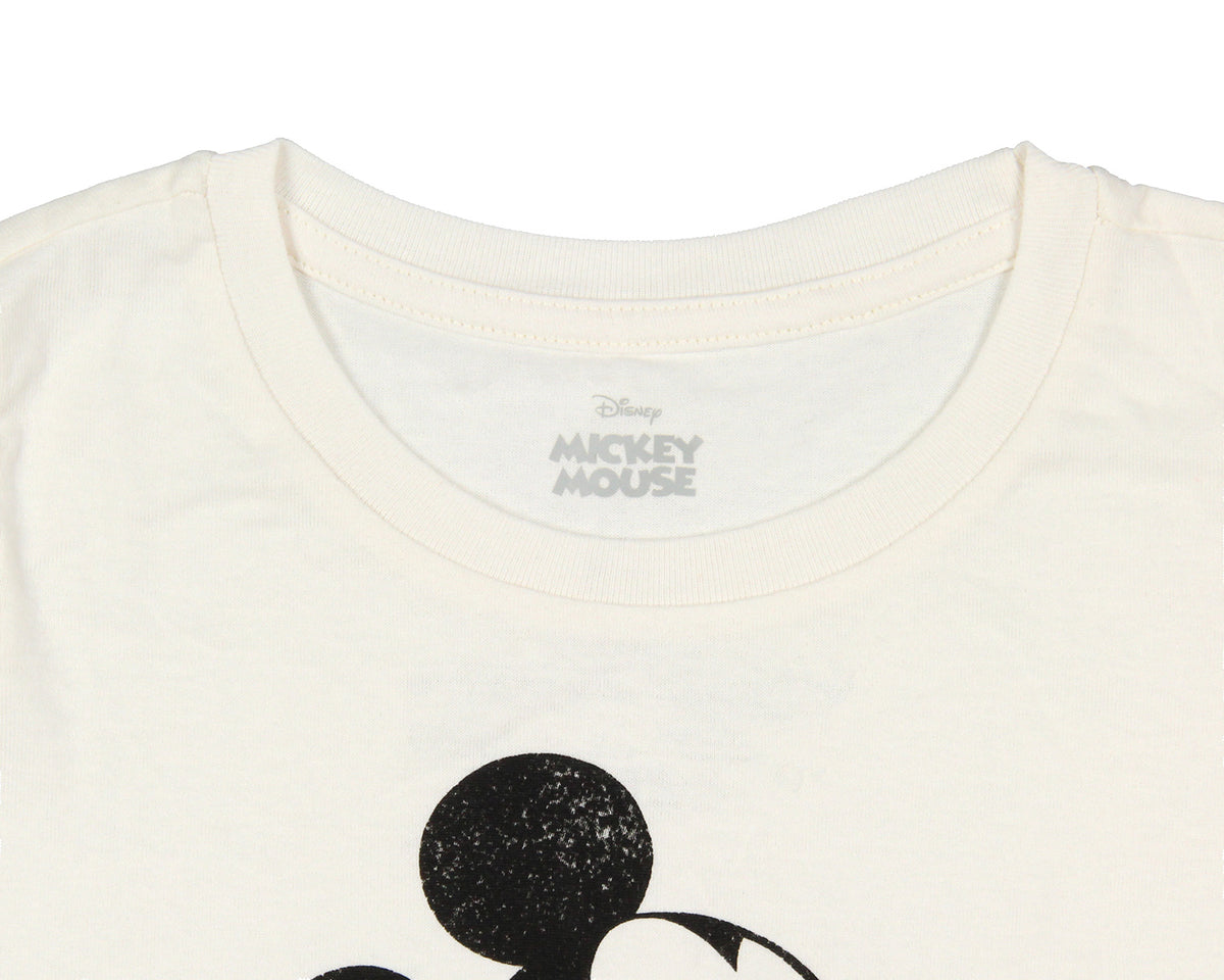 Mickey Mouse Girls Cute Mickey Pose Kids Graphic Print Short Sleeve T-Shirt