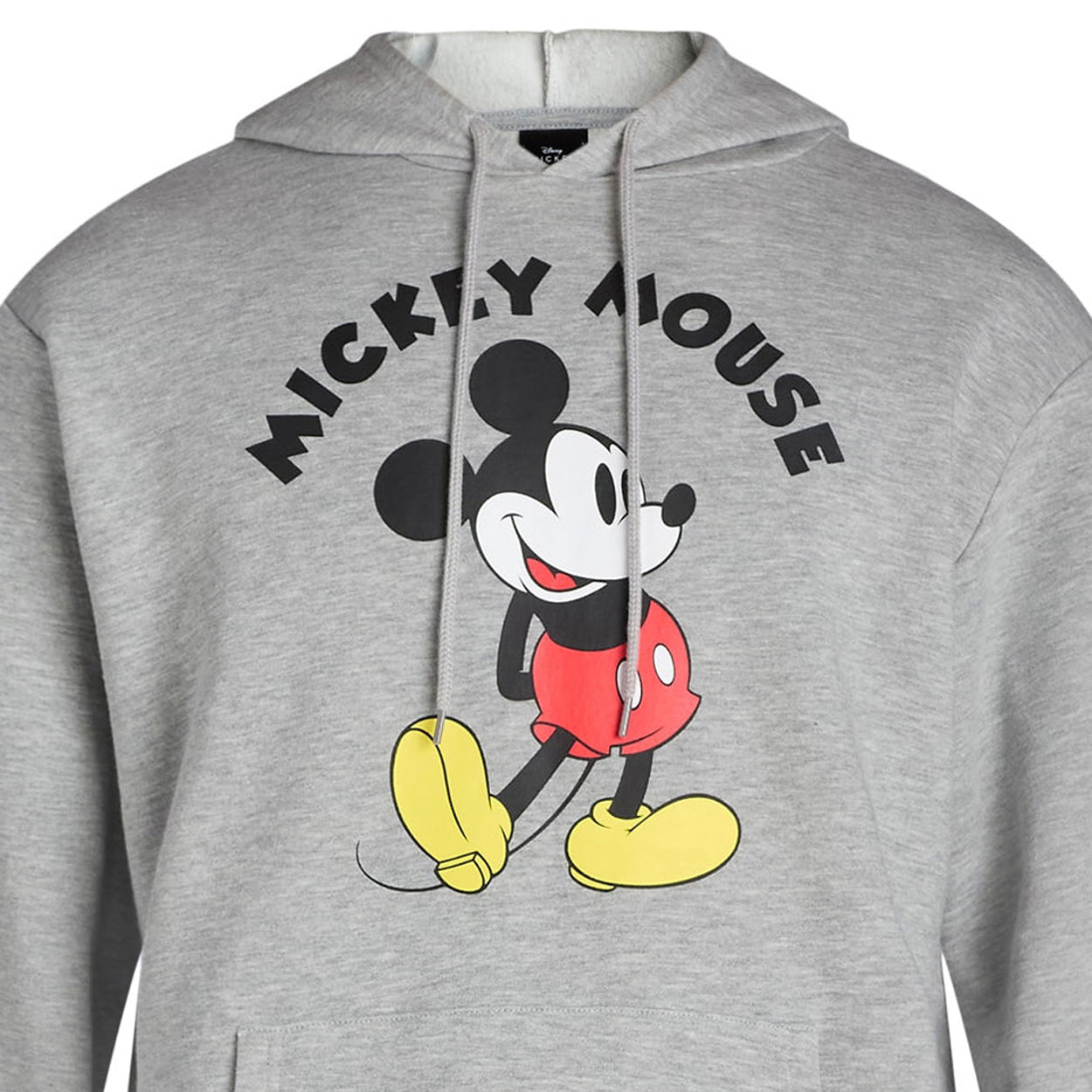 Disney Mickey Mouse Hoodie Mens Hands Behind Back Pose Graphic Print Pullover