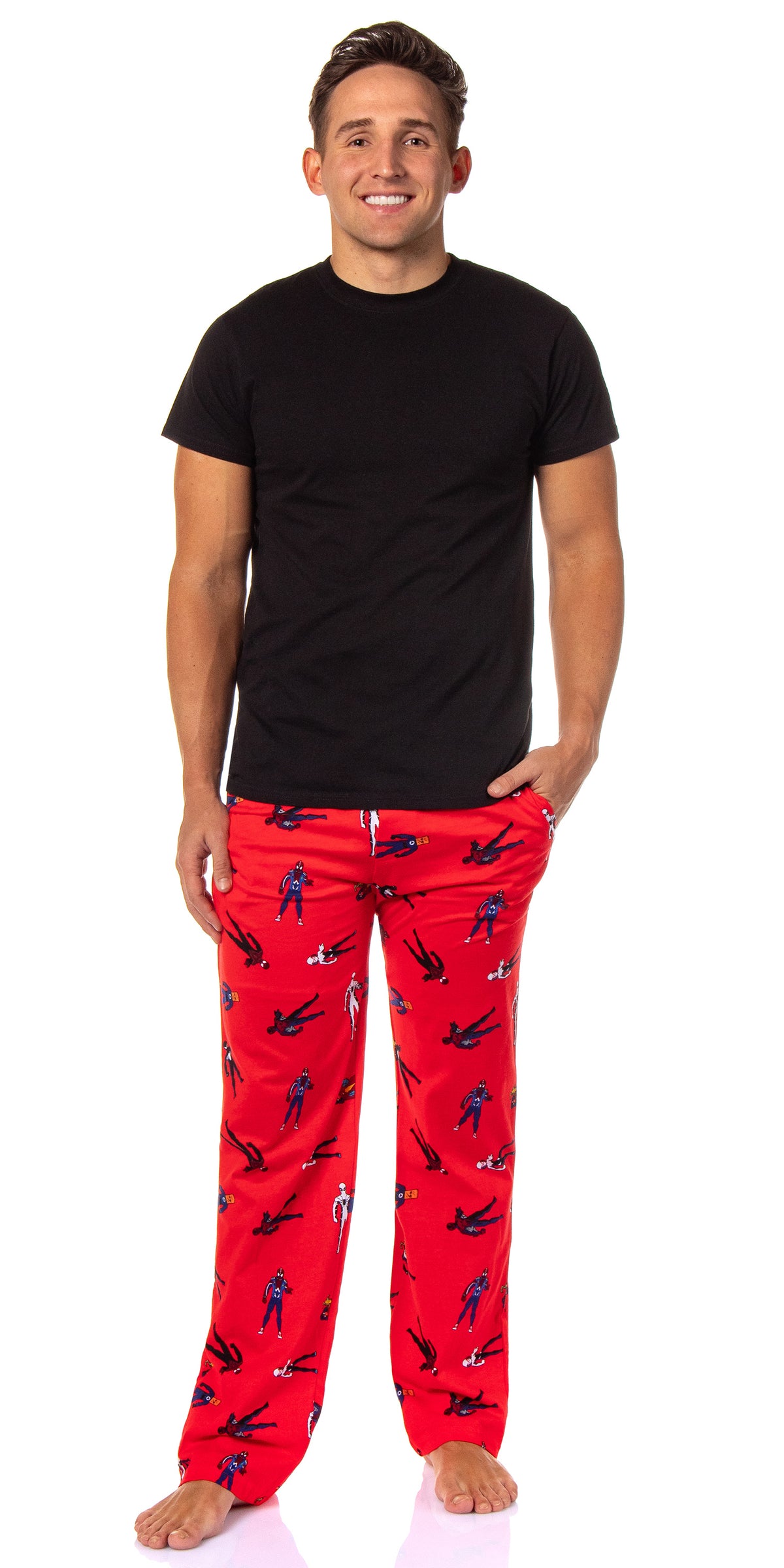 Marvel Spider-Man Men's Miles Morales Game Inspired AOP Character Pants