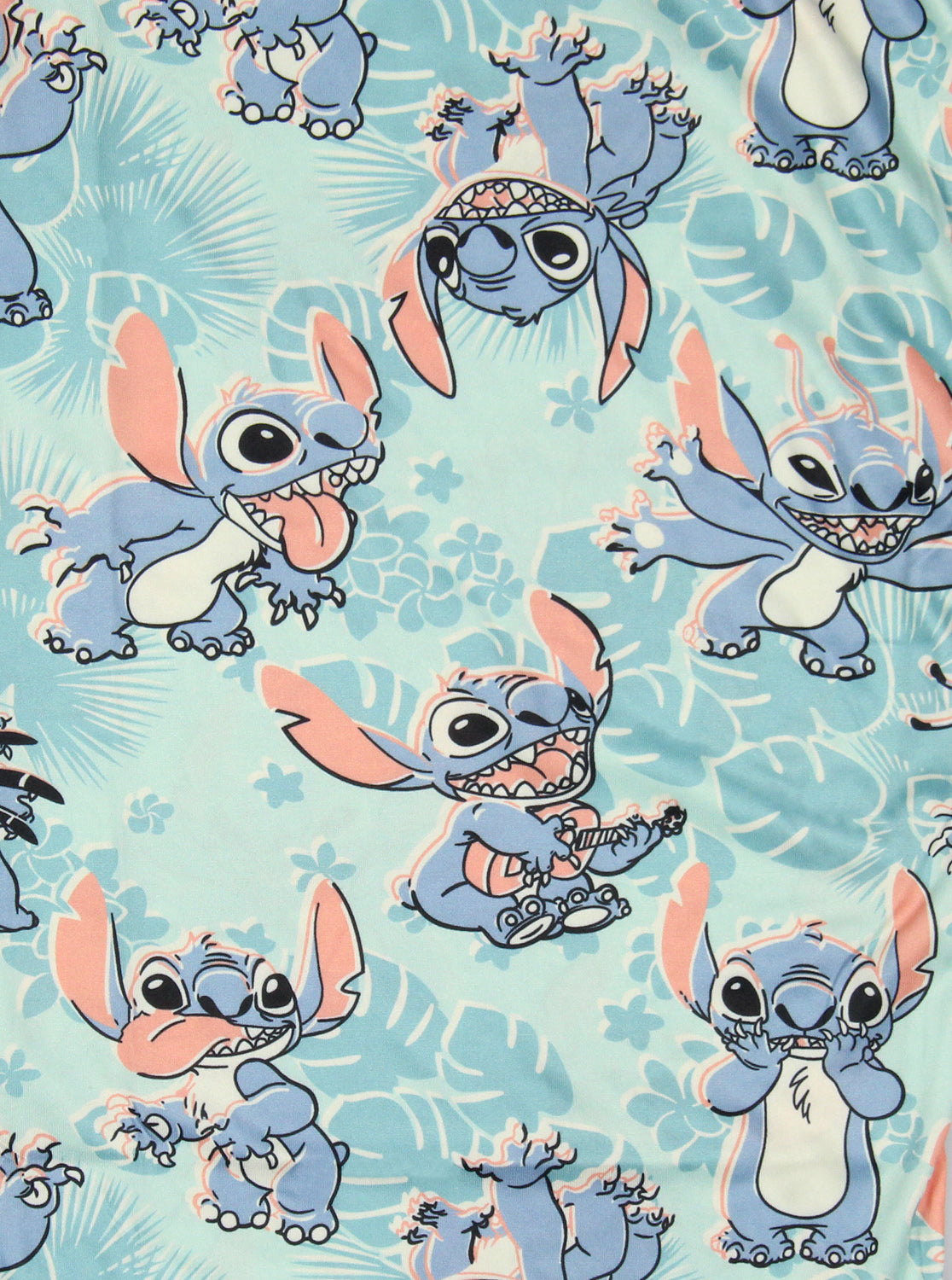 Disney Adult Lilo & Stitch Tropical Leaves Allover Print Pajama Pants