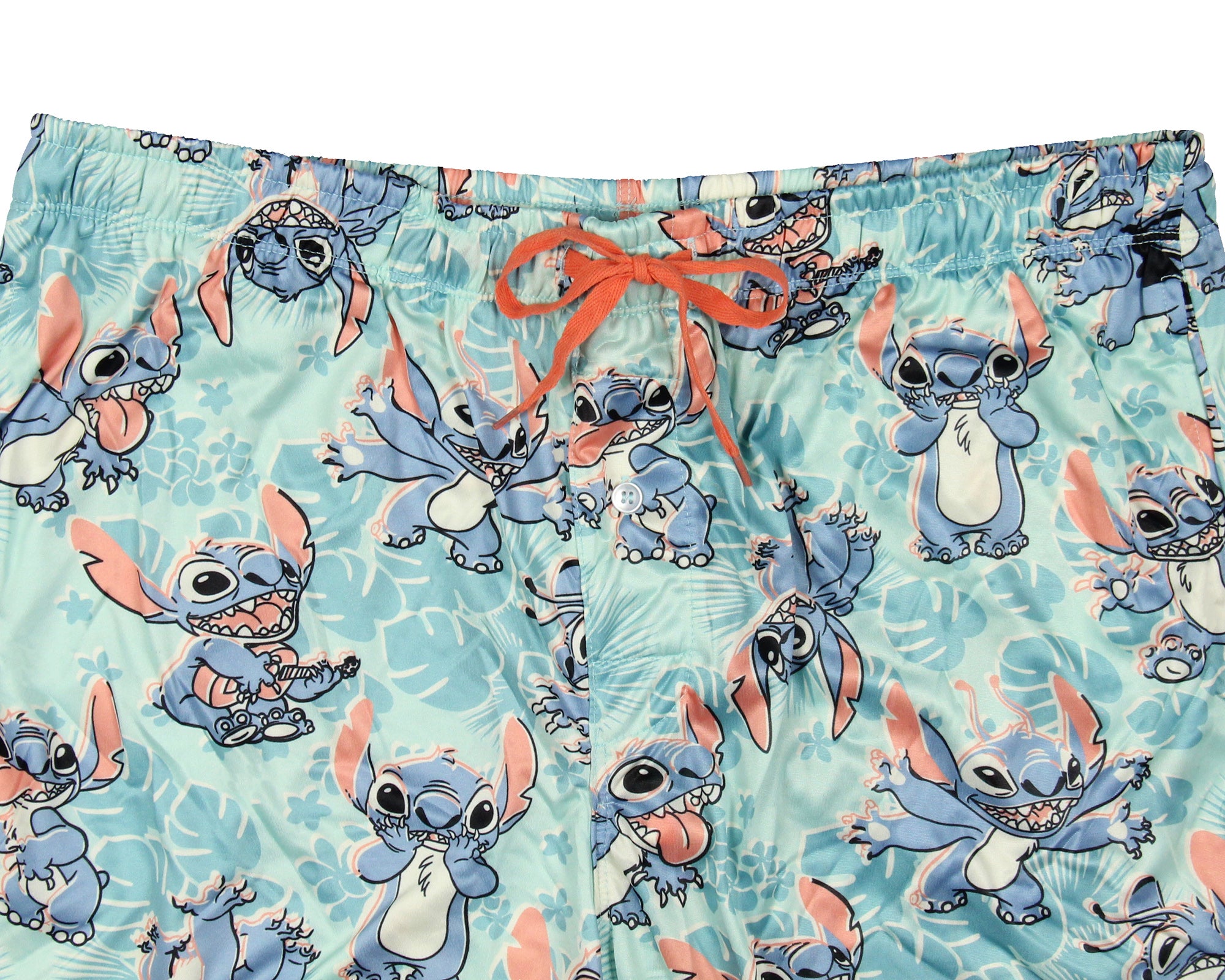 Disney Adult Lilo & Stitch Tropical Leaves Allover Print Pajama Pants (Medium)