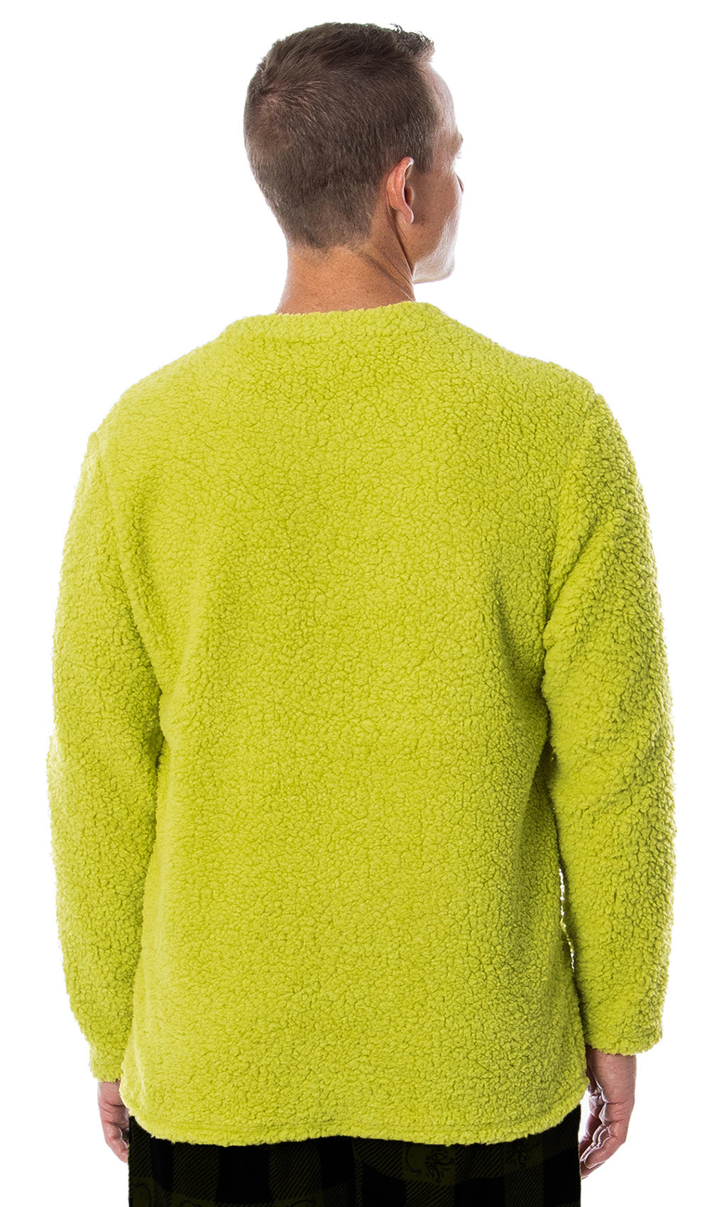 Dr. Seuss Adult GRINCH Who Stole Christmas Fleece Pullover Long Sleeve Top
