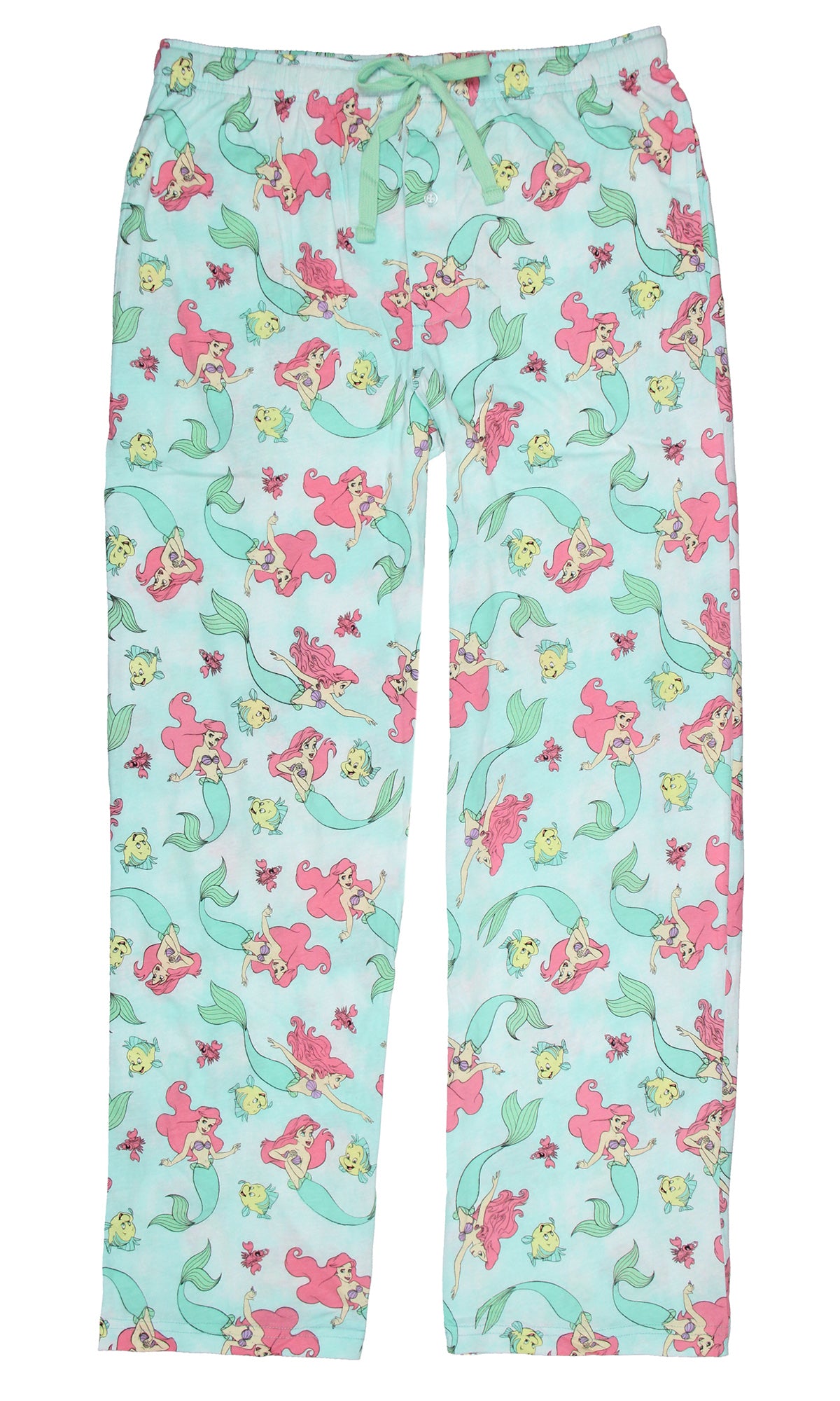 Disney Adult The Little Mermaid Ariel Flounder Sebastian Pajama Sleep Pants