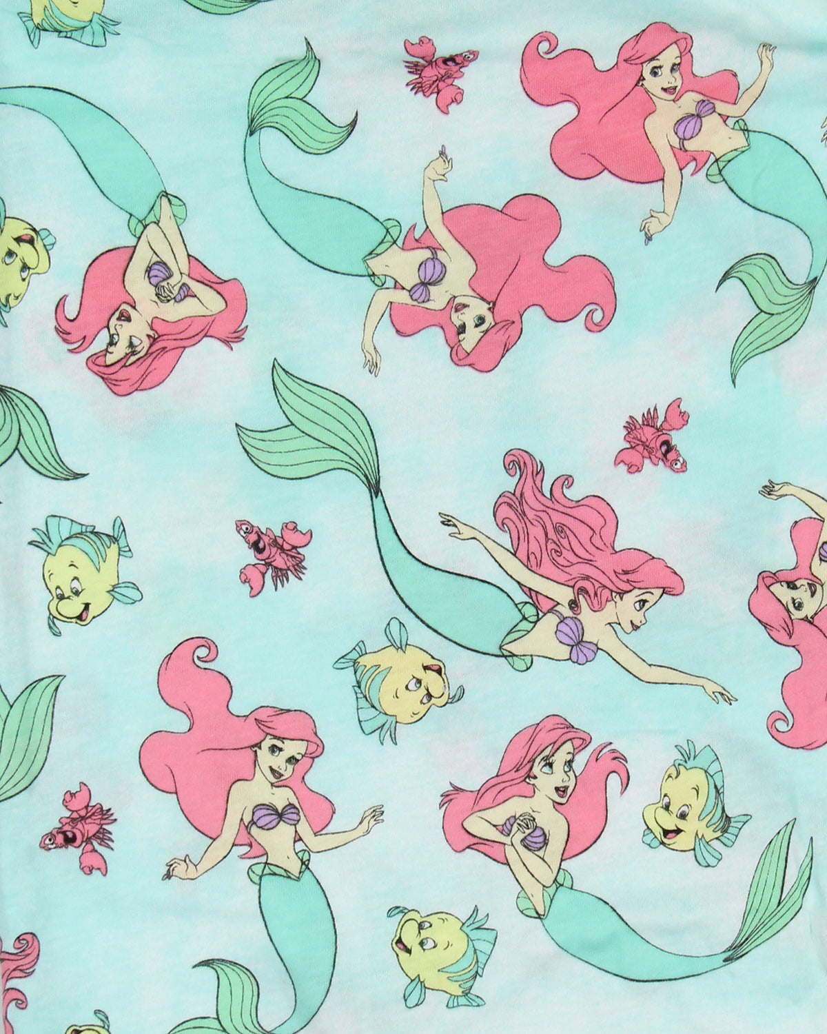 Disney Adult The Little Mermaid Ariel Flounder Sebastian Pajama Sleep Pants