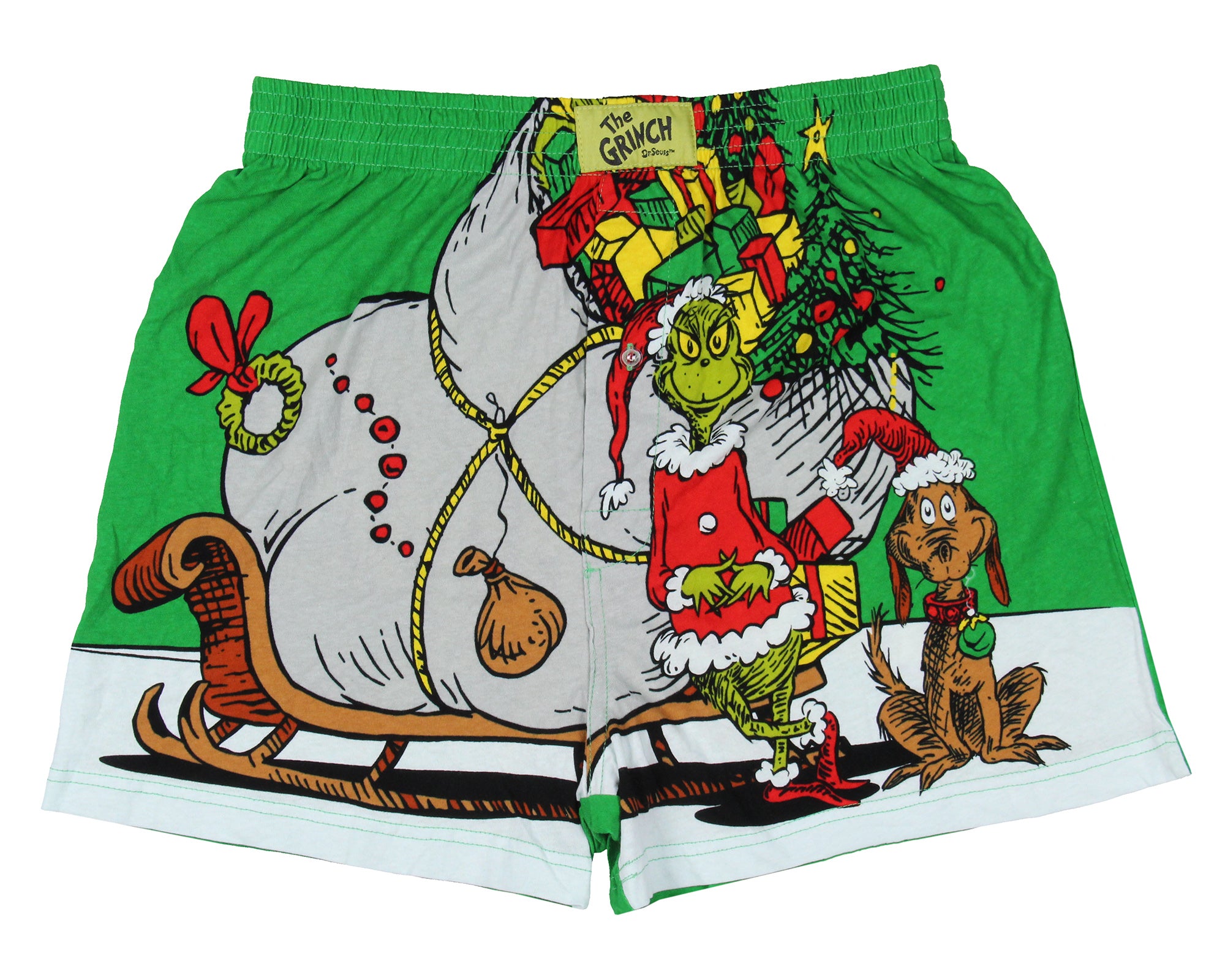 How The Grinch Stole Christmas Men's Holiday Boxer Shorts Collectible Gift Box