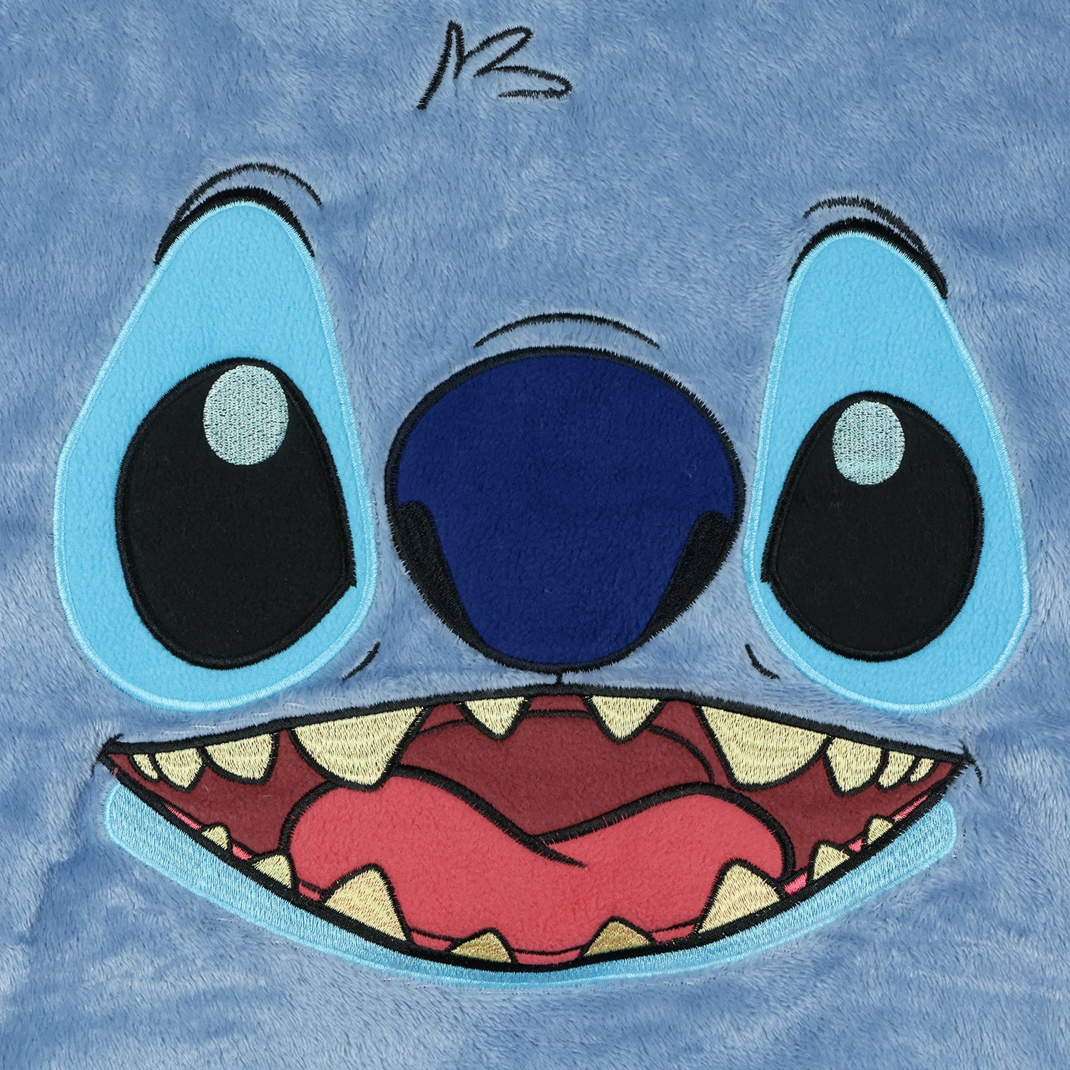 Disney Stitch Hoodie Big Face Crushed Velvet Fleece Adult Sweatshirt