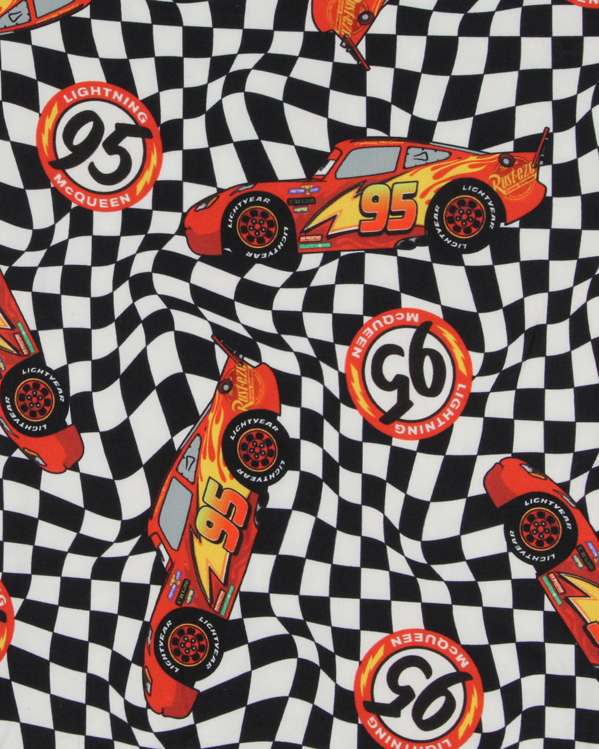 Disney Cars Men's Lighting McQueen 95 Checkered Pajama Pants Adult Sleepwear