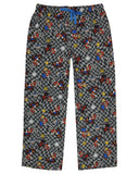 Super Mario Kart Men's Mario Champion Checkered Pajama Pants Adult Sleepwear