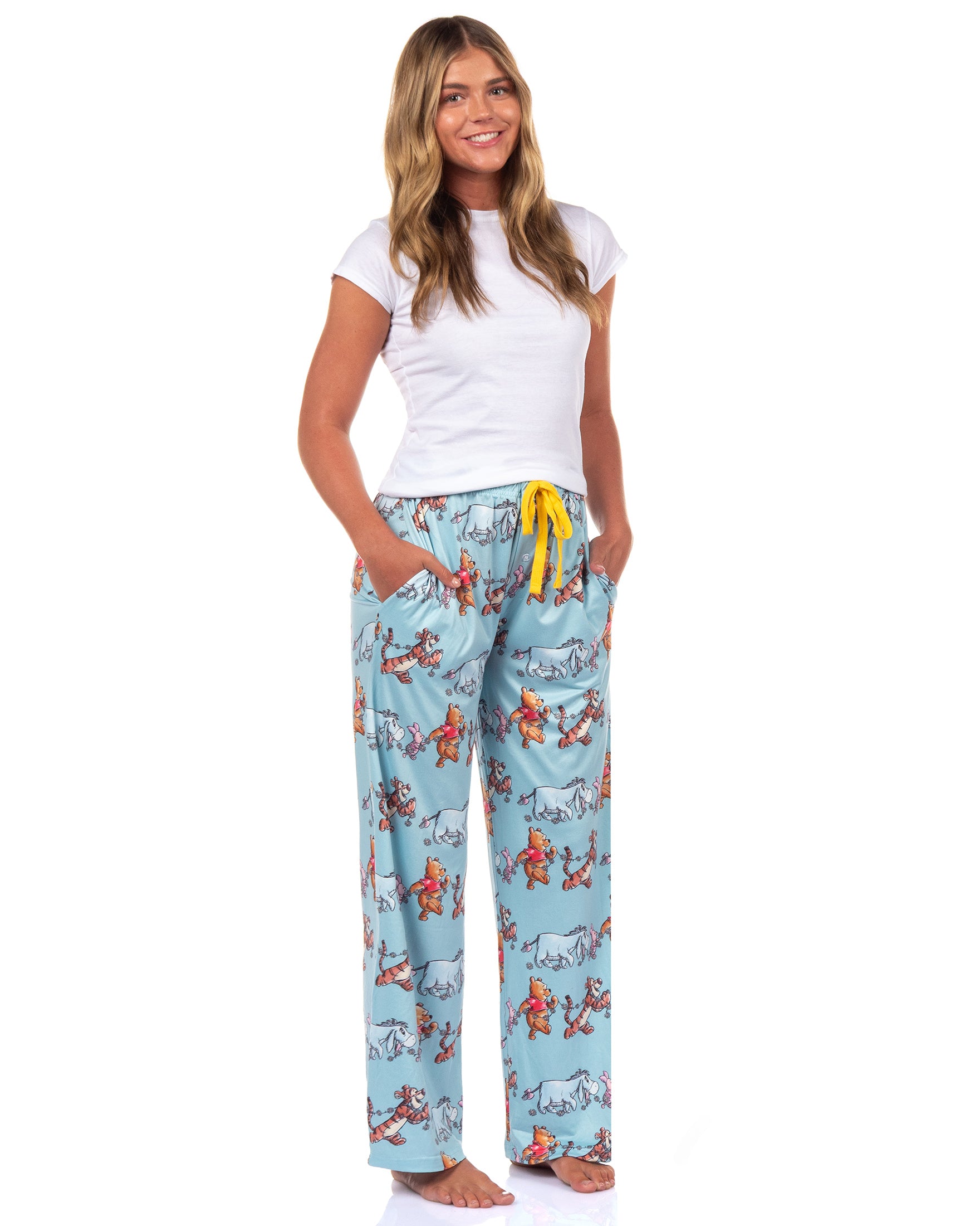 Winnie The Pooh Pajama Pants Tigger Piglet Eeyore Daisy Adult PJ Bottoms