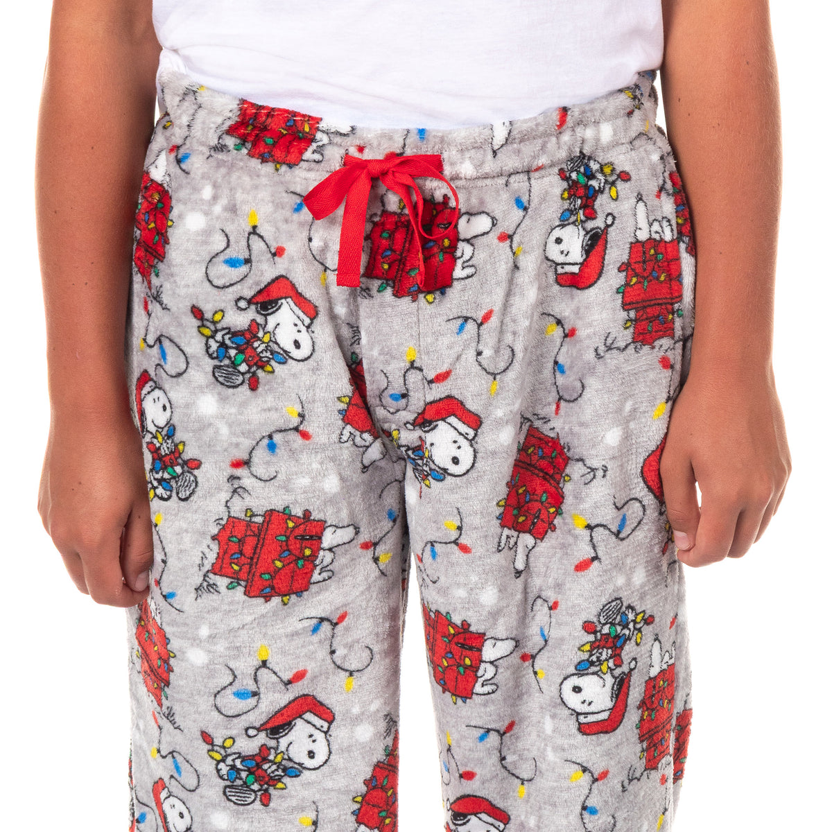Peanuts Pajama Pants Men's Snoopy Christmas Lights Lounge Bottoms