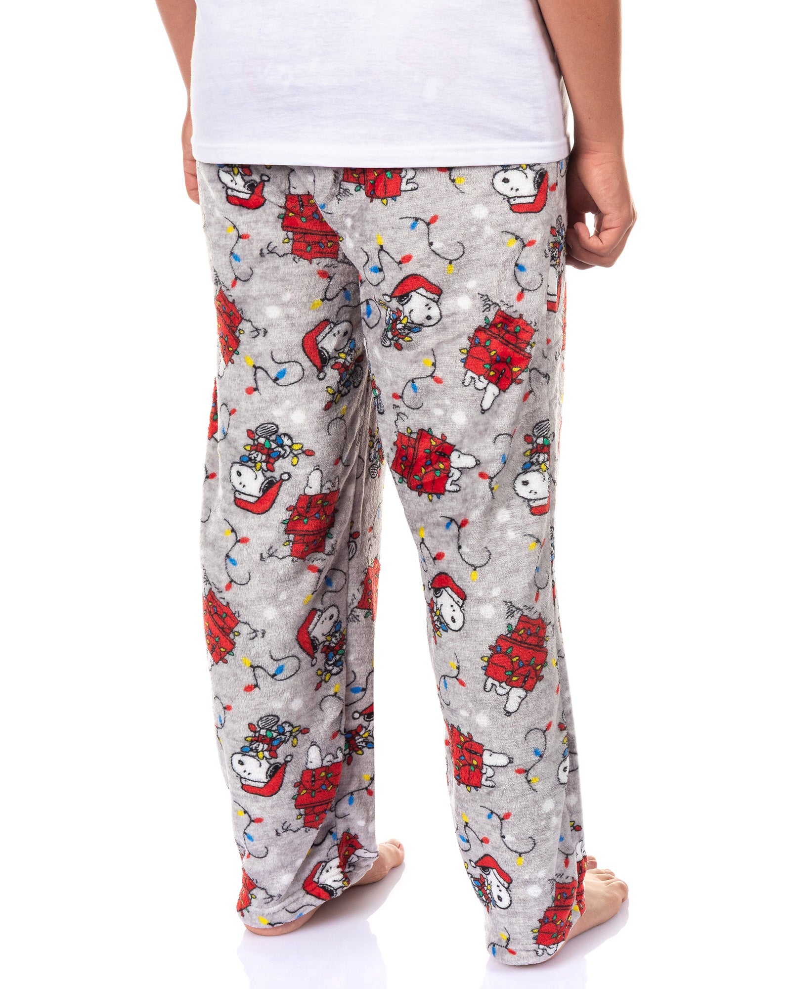 Peanuts Pajamas Men's Snoopy Christmas Lights Lounge Pajama Pants