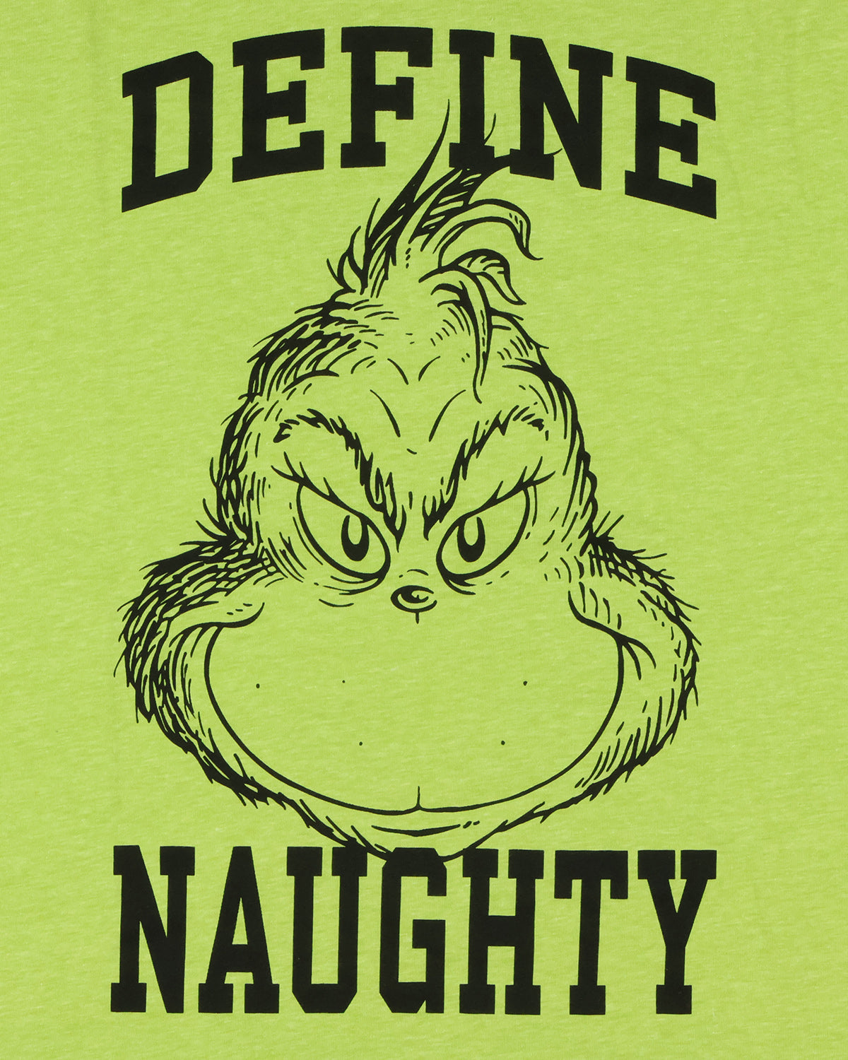 Dr. Seuss The Grinch T-Shirt Men's Define Naughty Graphic Print Tee