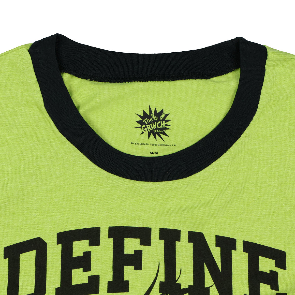 Dr. Seuss The Grinch T-Shirt Men's Define Naughty Graphic Print Tee