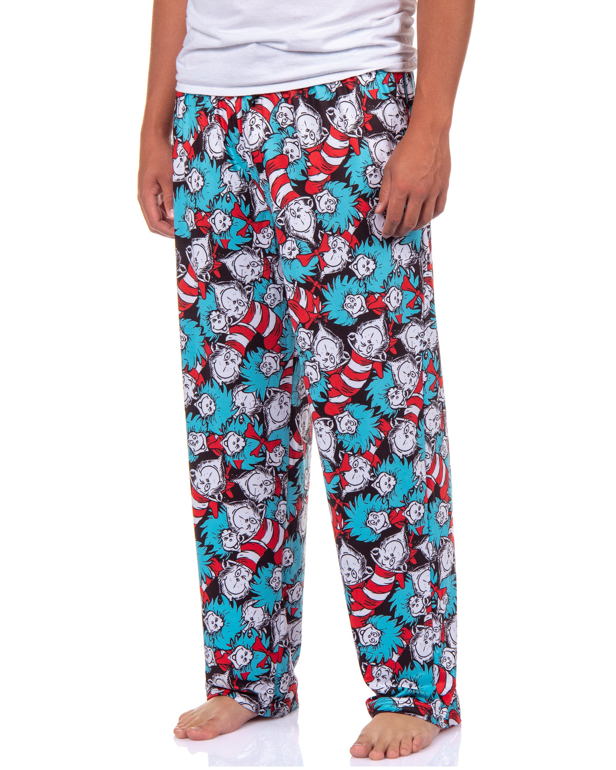 Dr. Seuss Pjs Mens Cat In The Hat Thing One Thing Two Lounge Pajama Pants